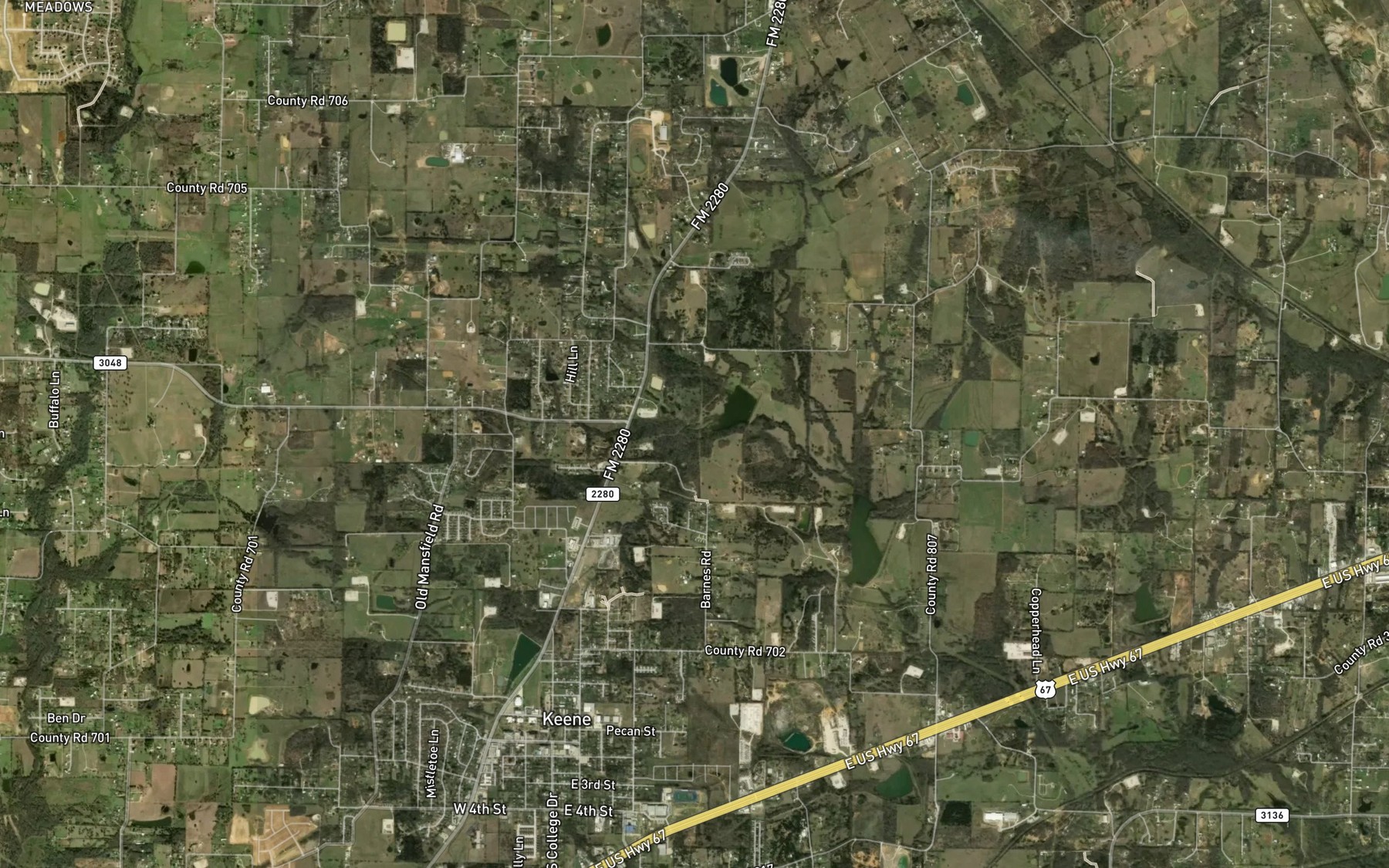 Satellite map of the Soil Conservation Service Site 33a Reservoir