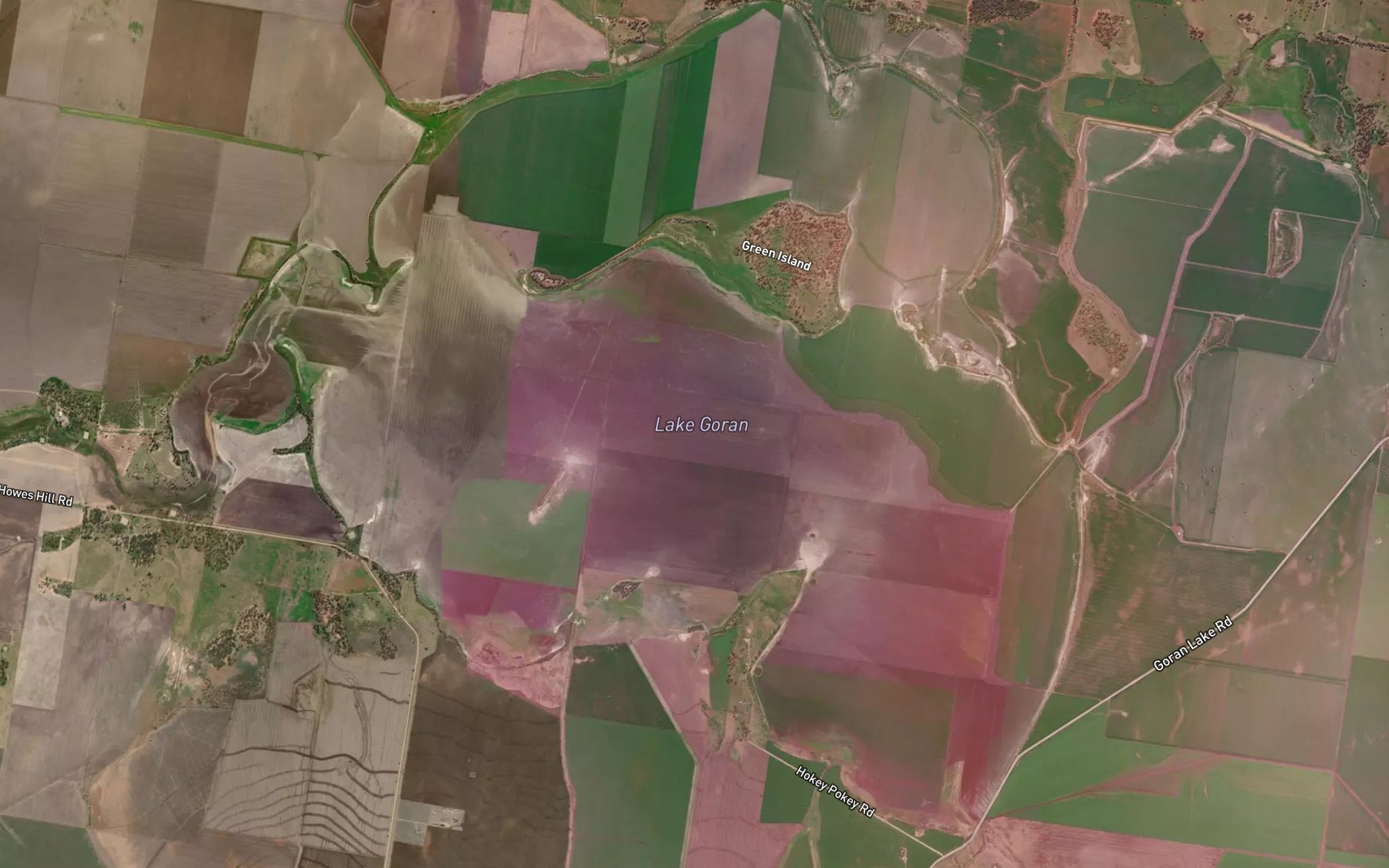 Satellite map of the Lake Goran