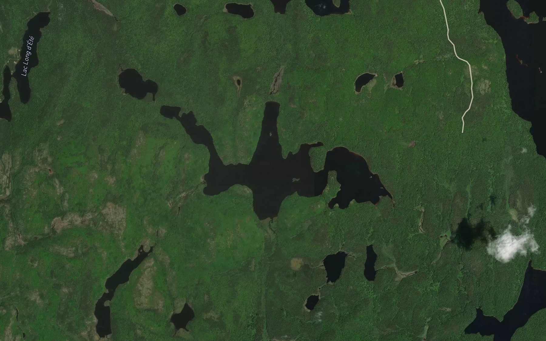 Satellite map of the Lac Jourdain
