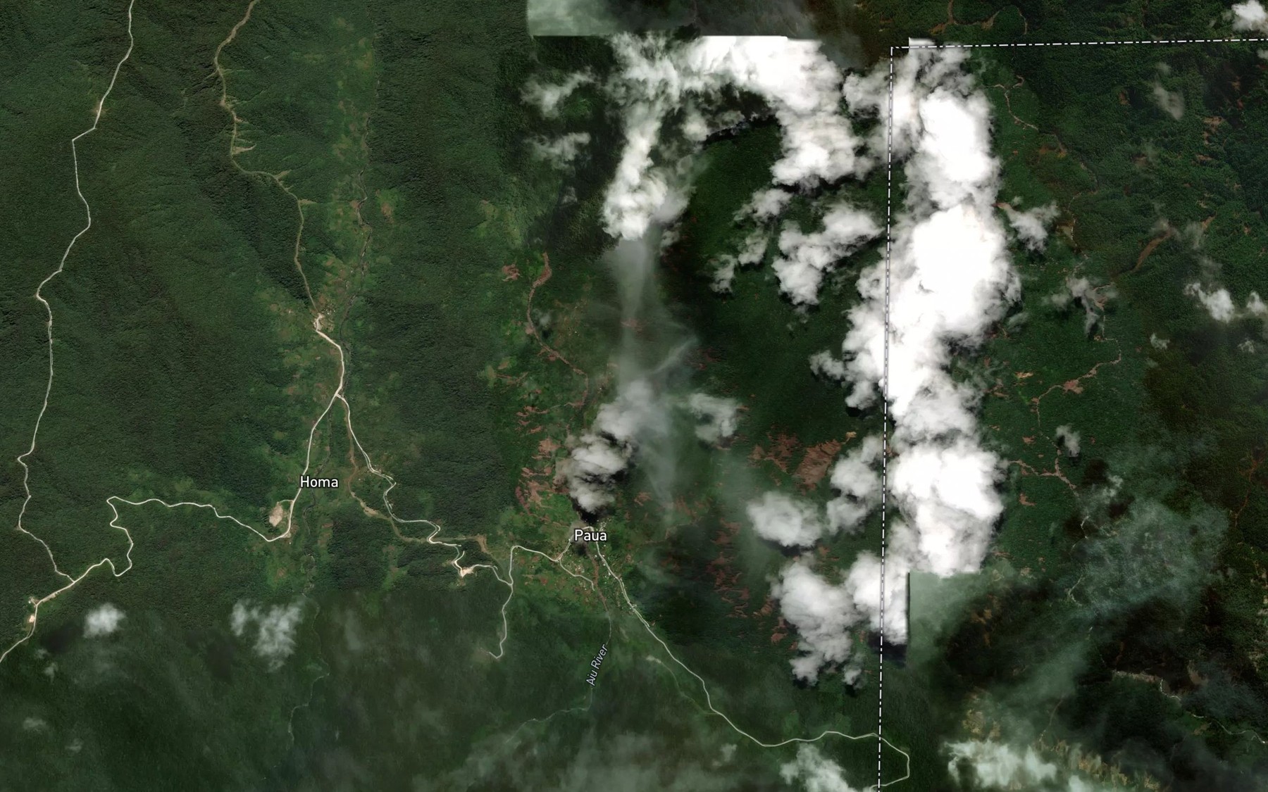Satellite map of the Pagari River