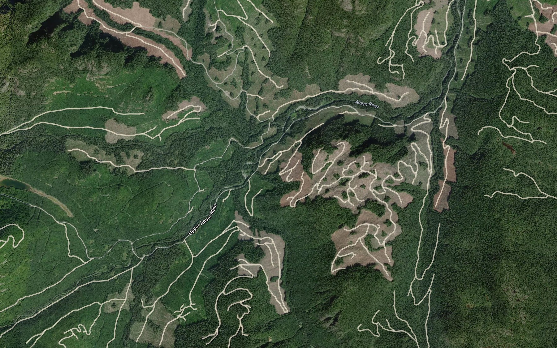 Satellite map of the Compton Creek
