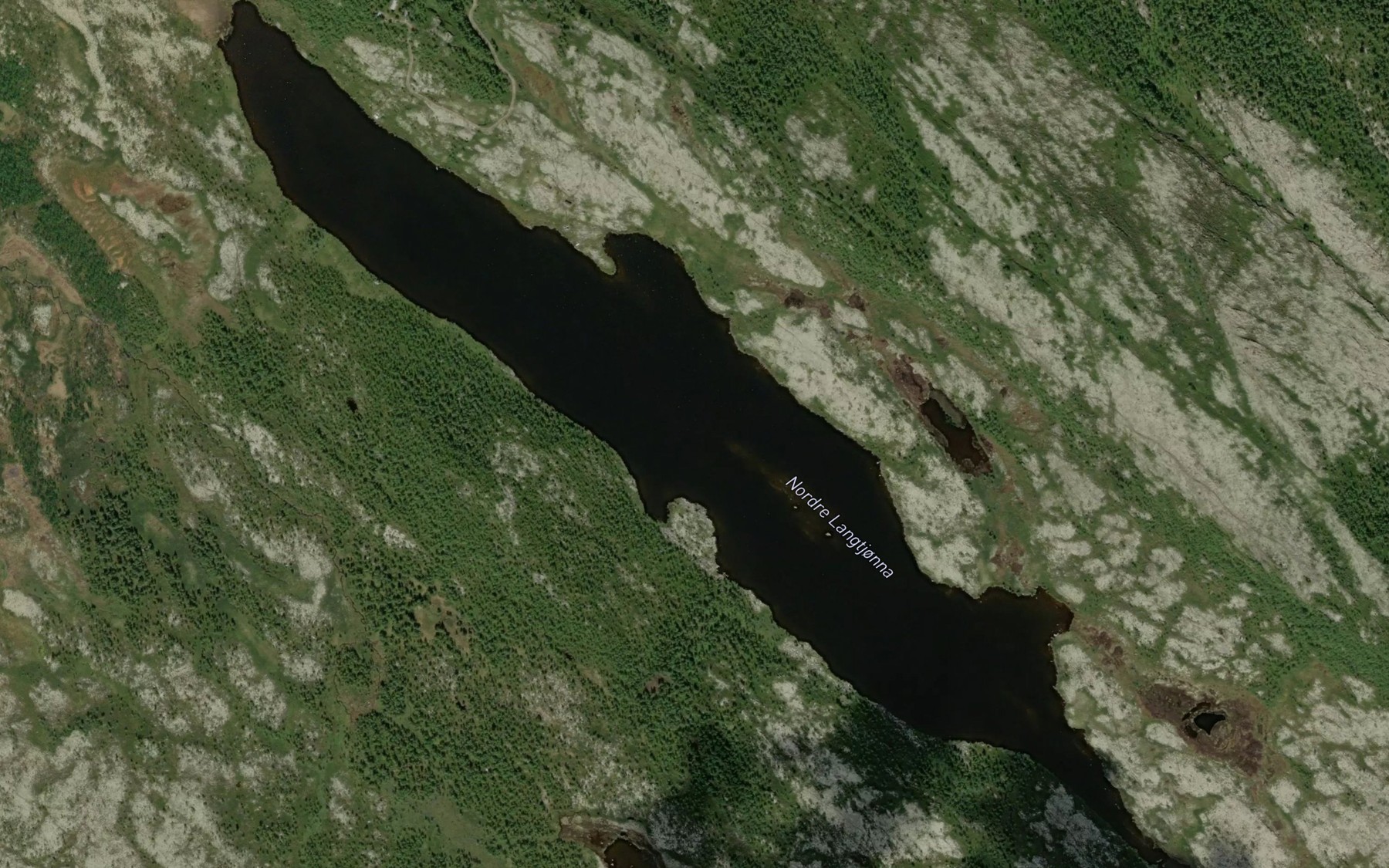 Satellite map of the Langtjonna,nordre