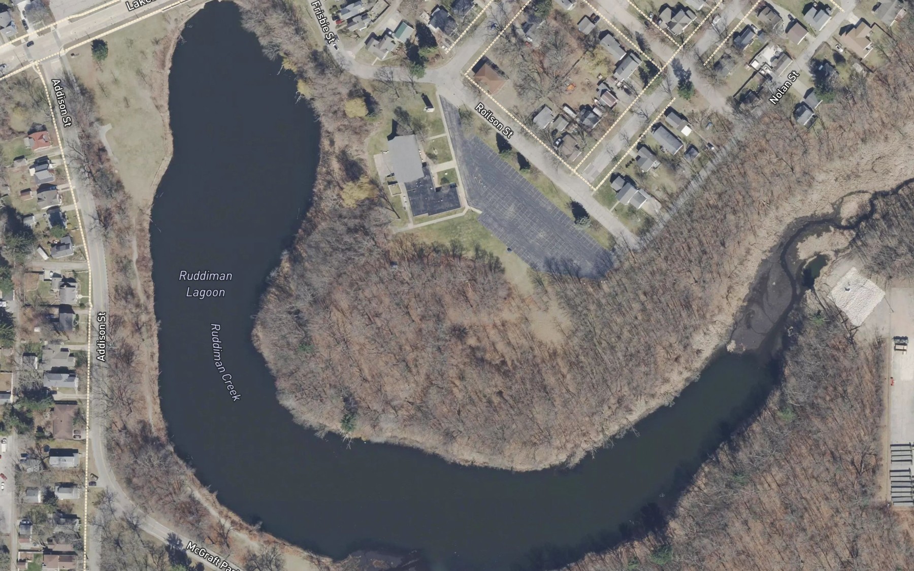 Satellite map of the Ruddiman Lagoon