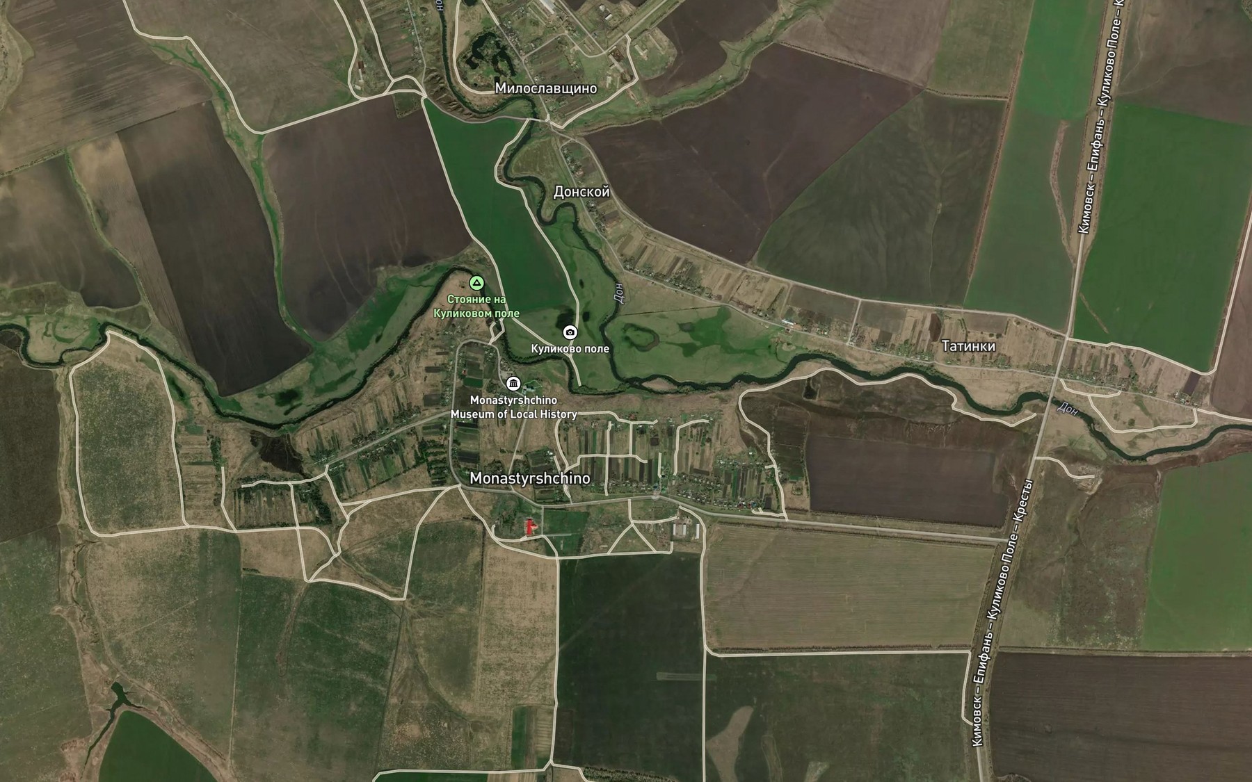 Satellite map of the Nepryadva