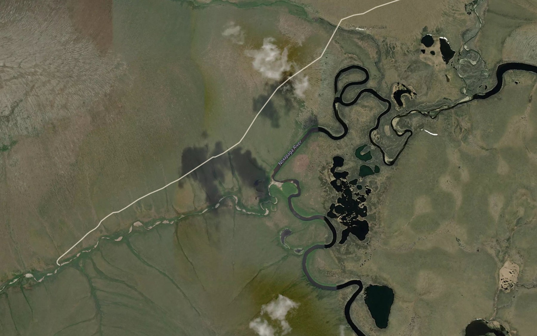 Satellite map of the Aurora Creek
