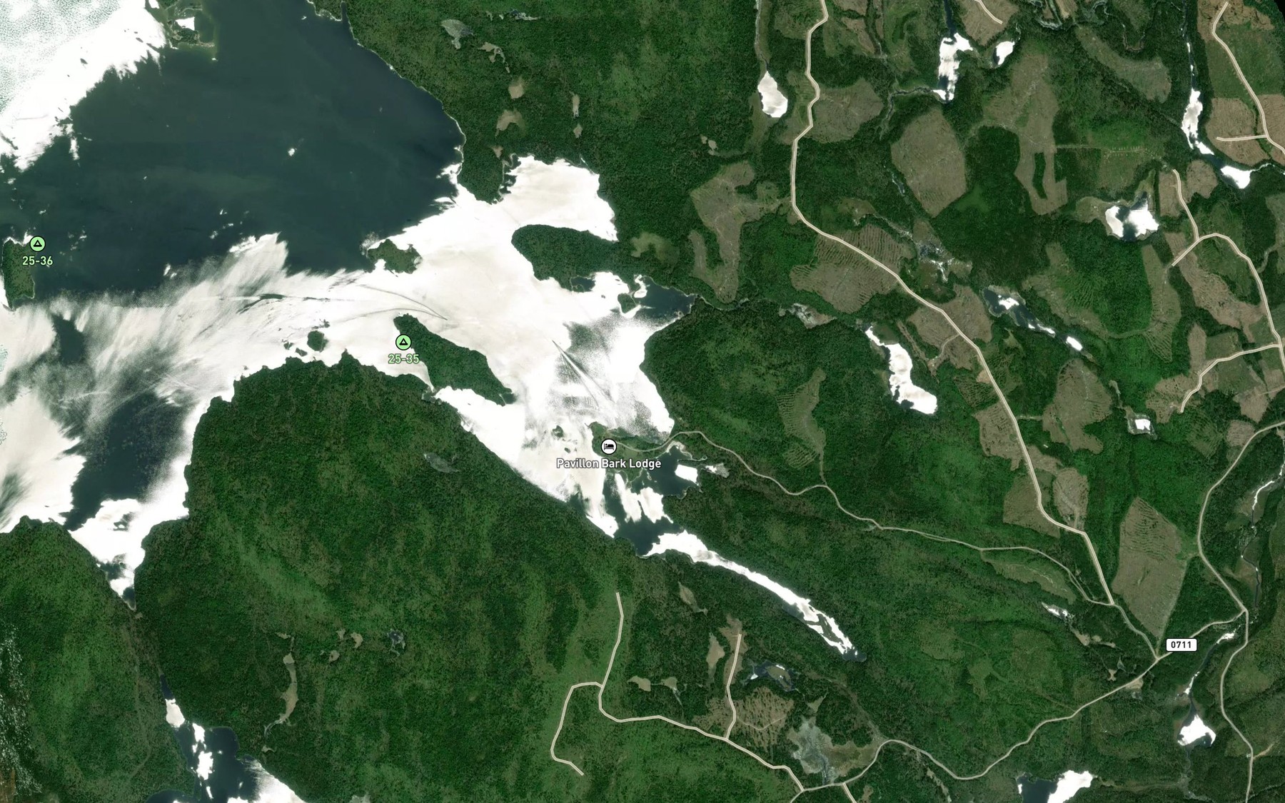 Satellite map of the Baie Deschenes