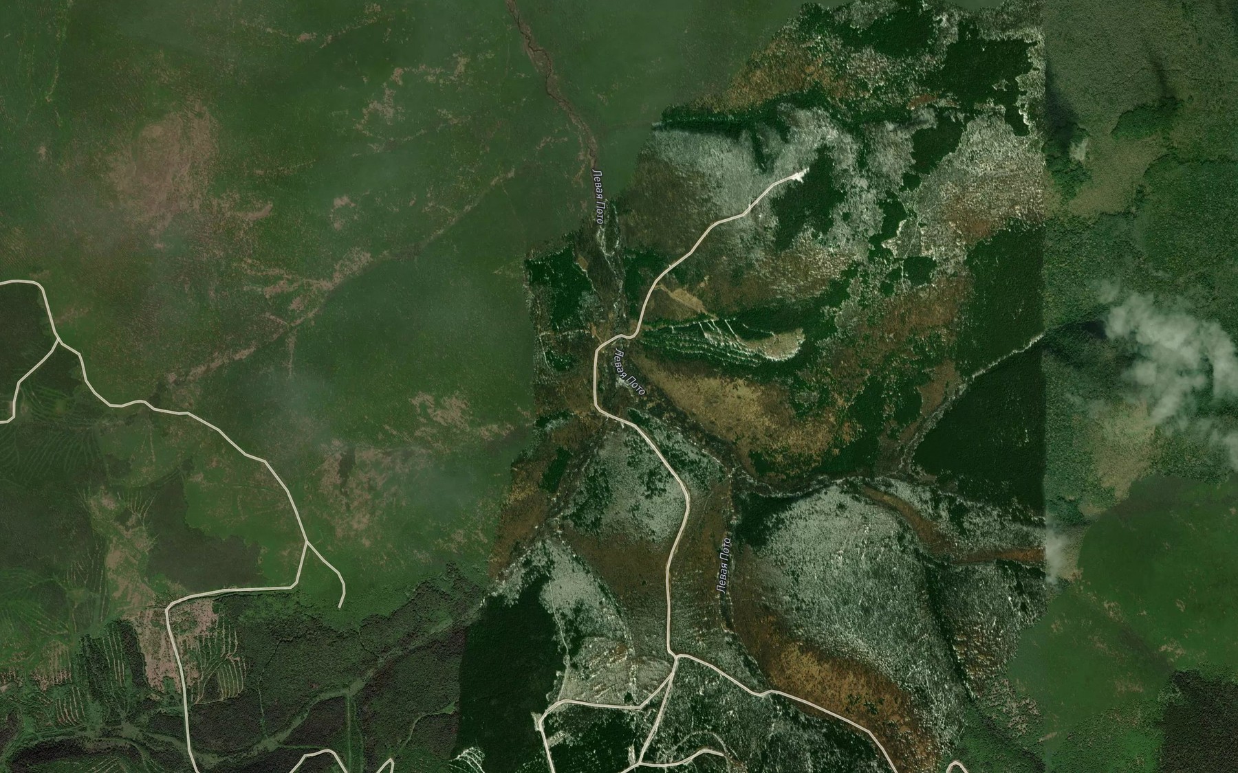 Satellite map of the Okruglaya