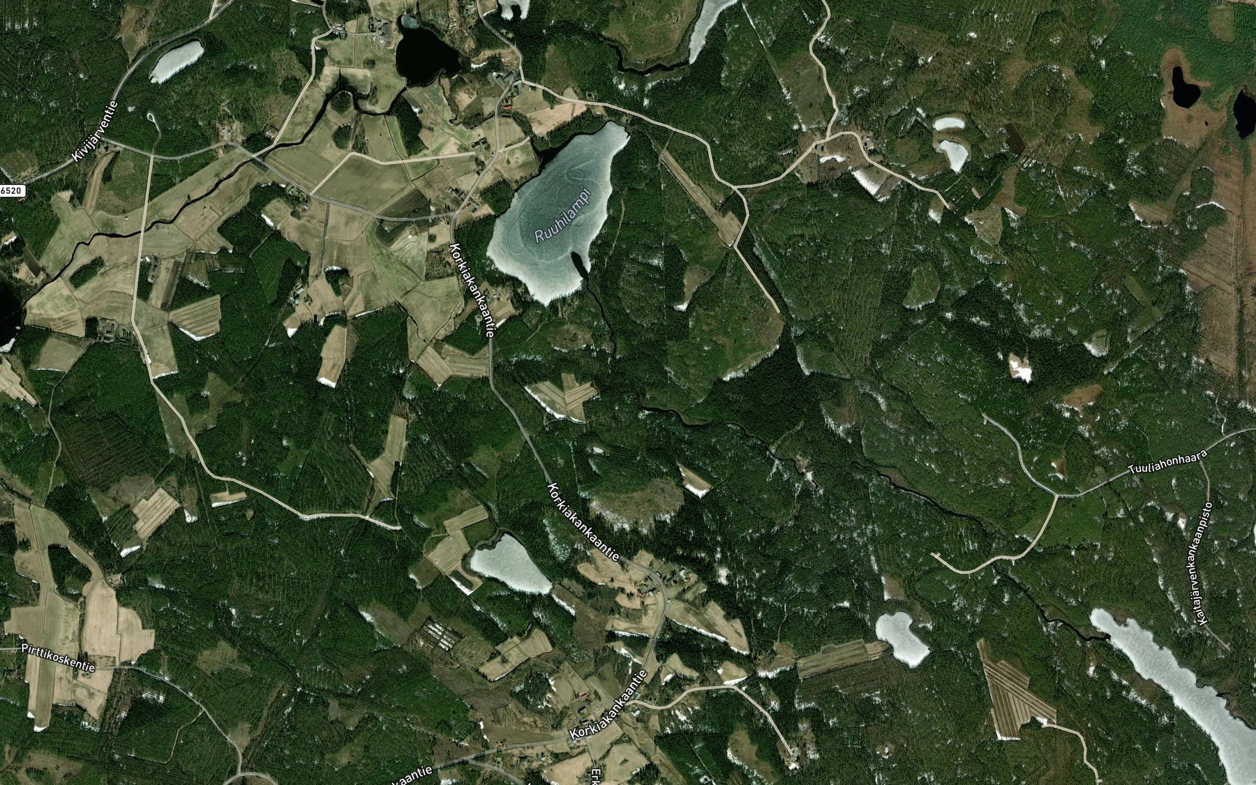 Satellite map of the Pukkilankoski