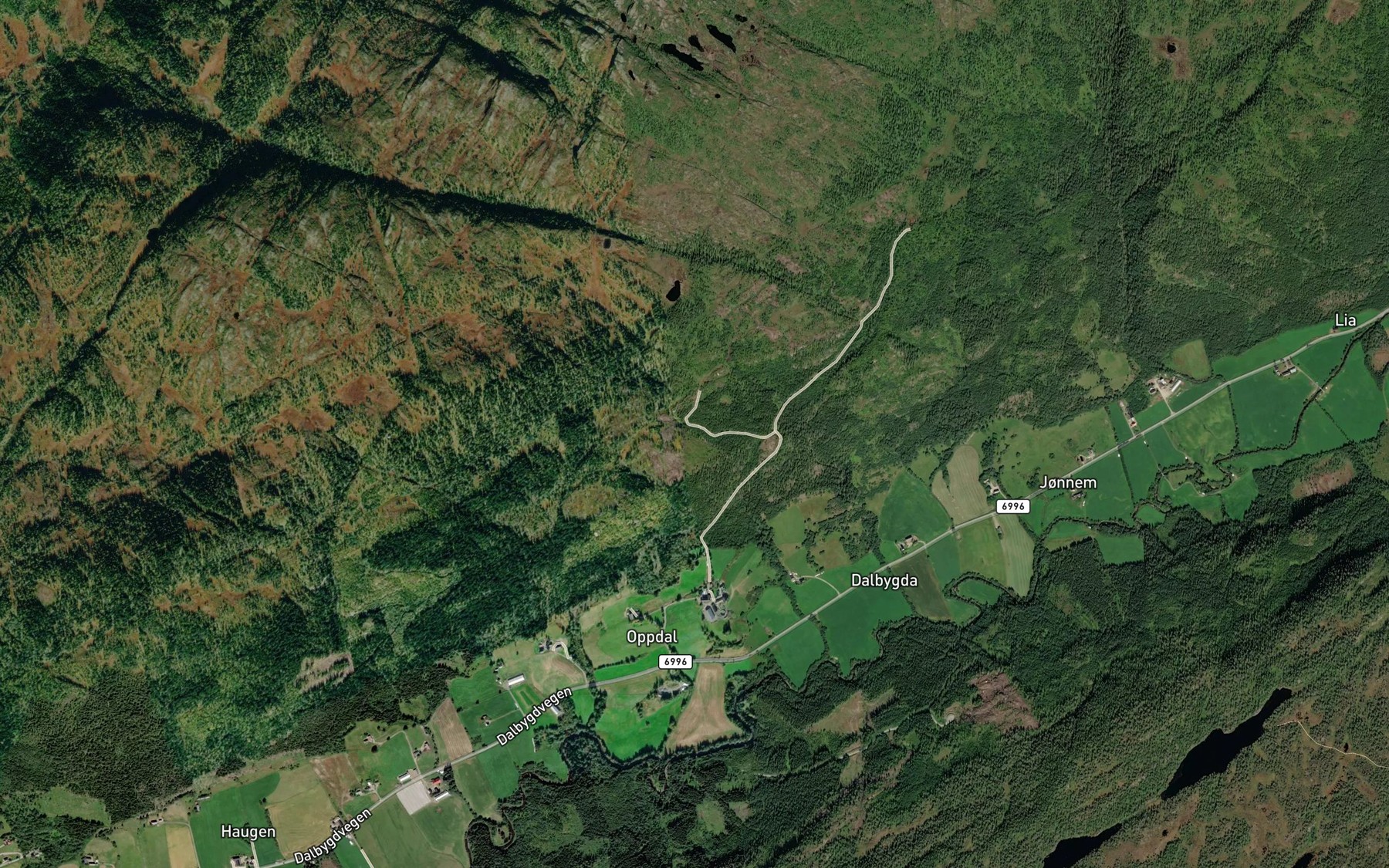 Satellite map of the Perbekken