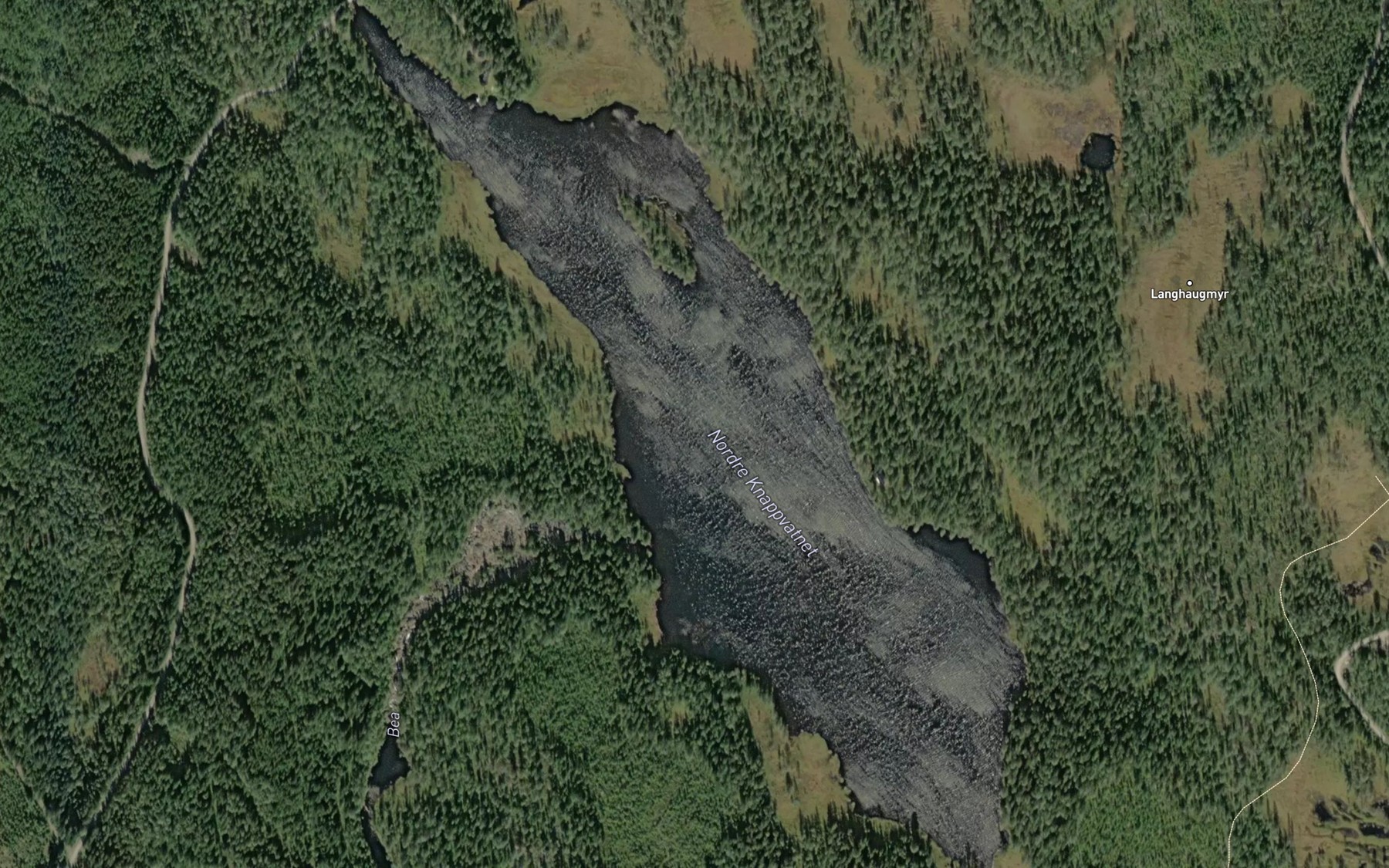 Satellite map of the Nordre Knappvatnet