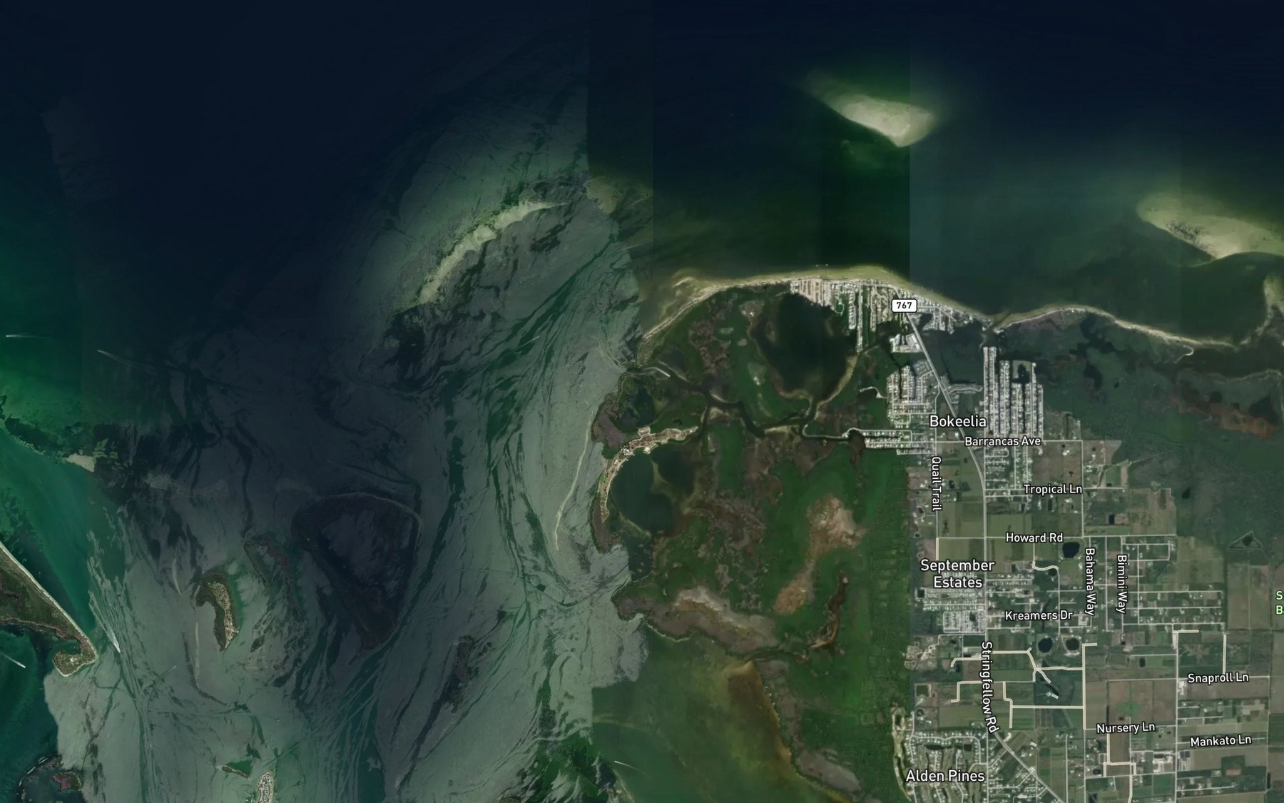 Satellite map of the Tom Bay