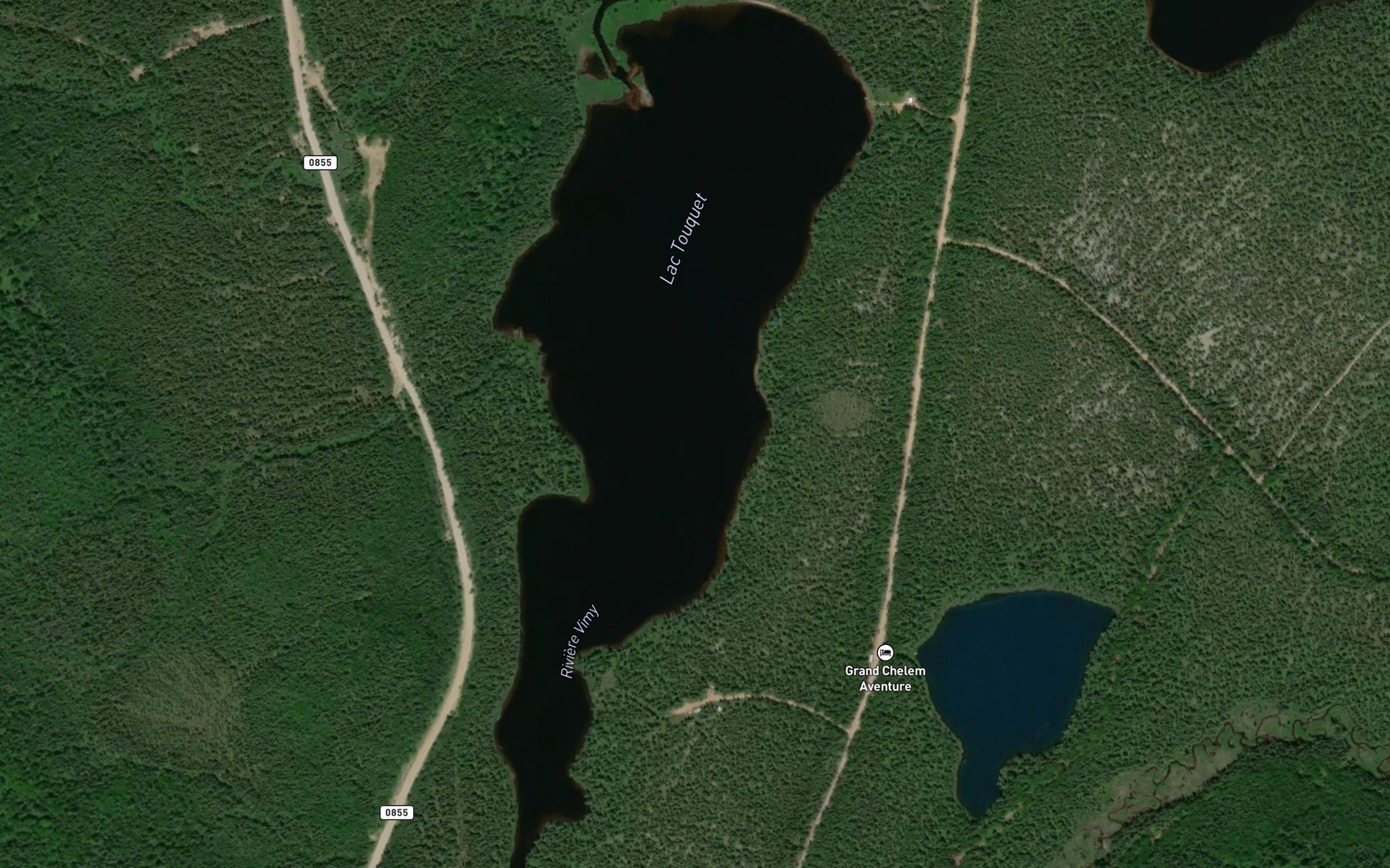 Satellite map of the Lac Touquet
