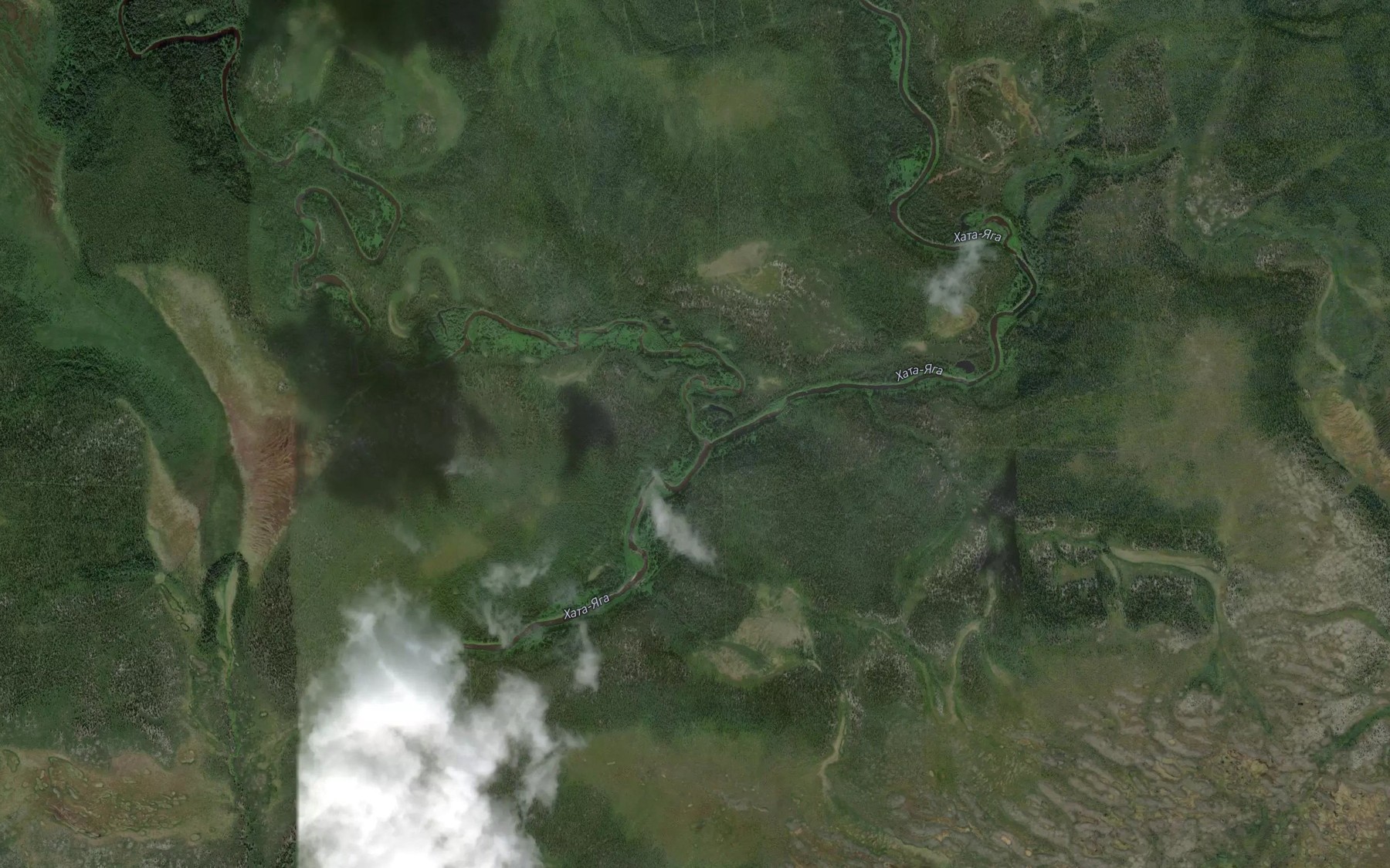 Satellite map of the Bol'shoy Vozey