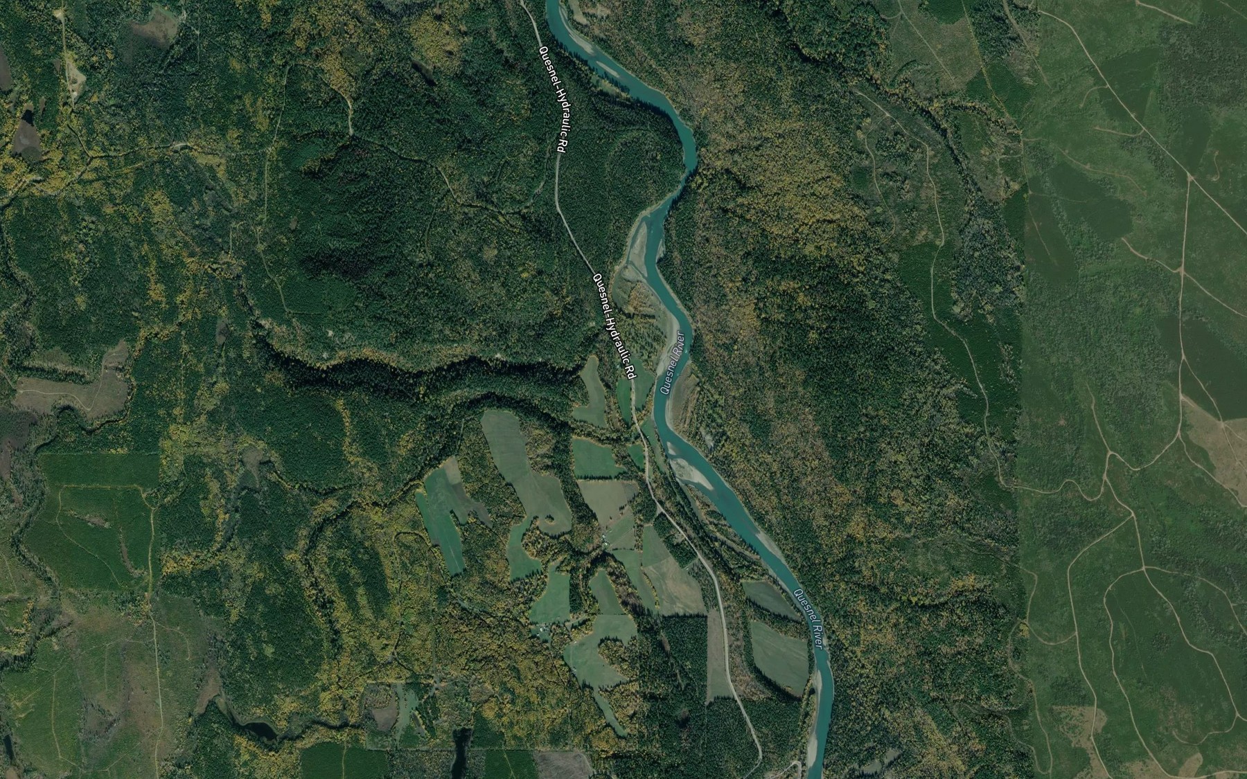 Satellite map of the Circle Creek