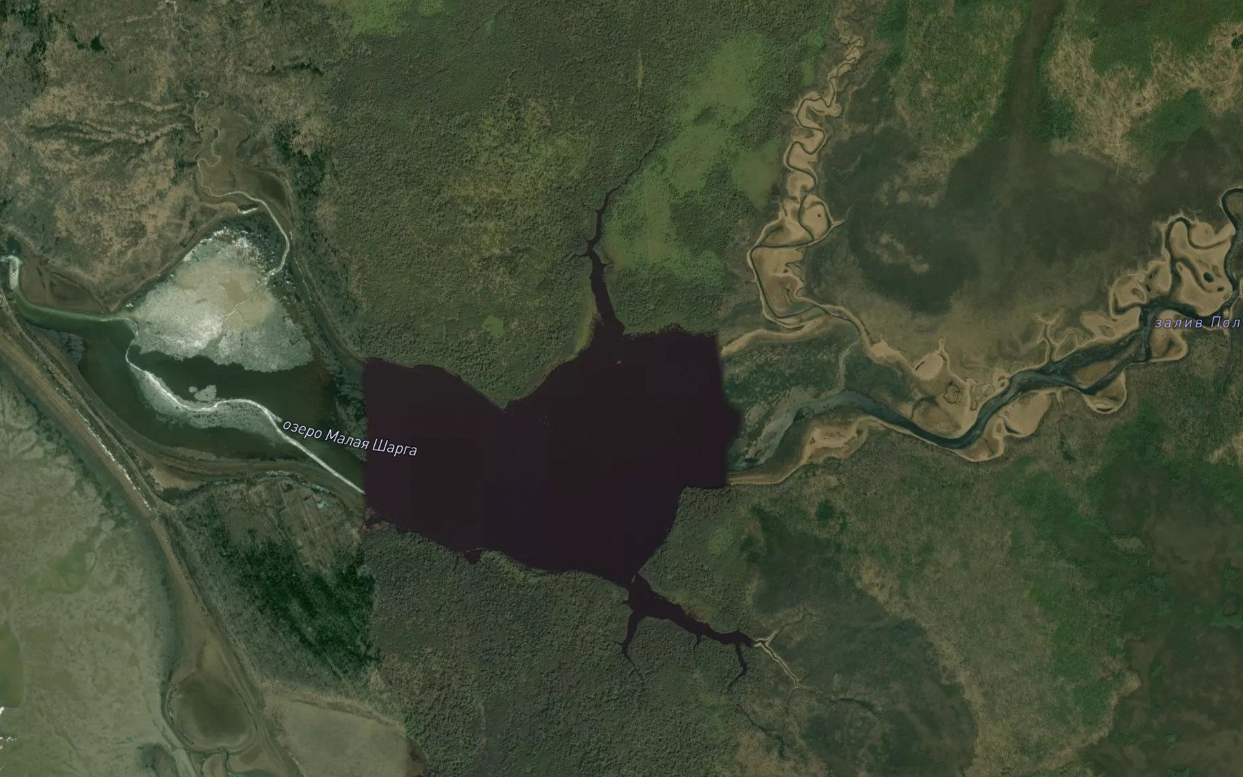 Satellite map of the Ozero Malaya Sharga