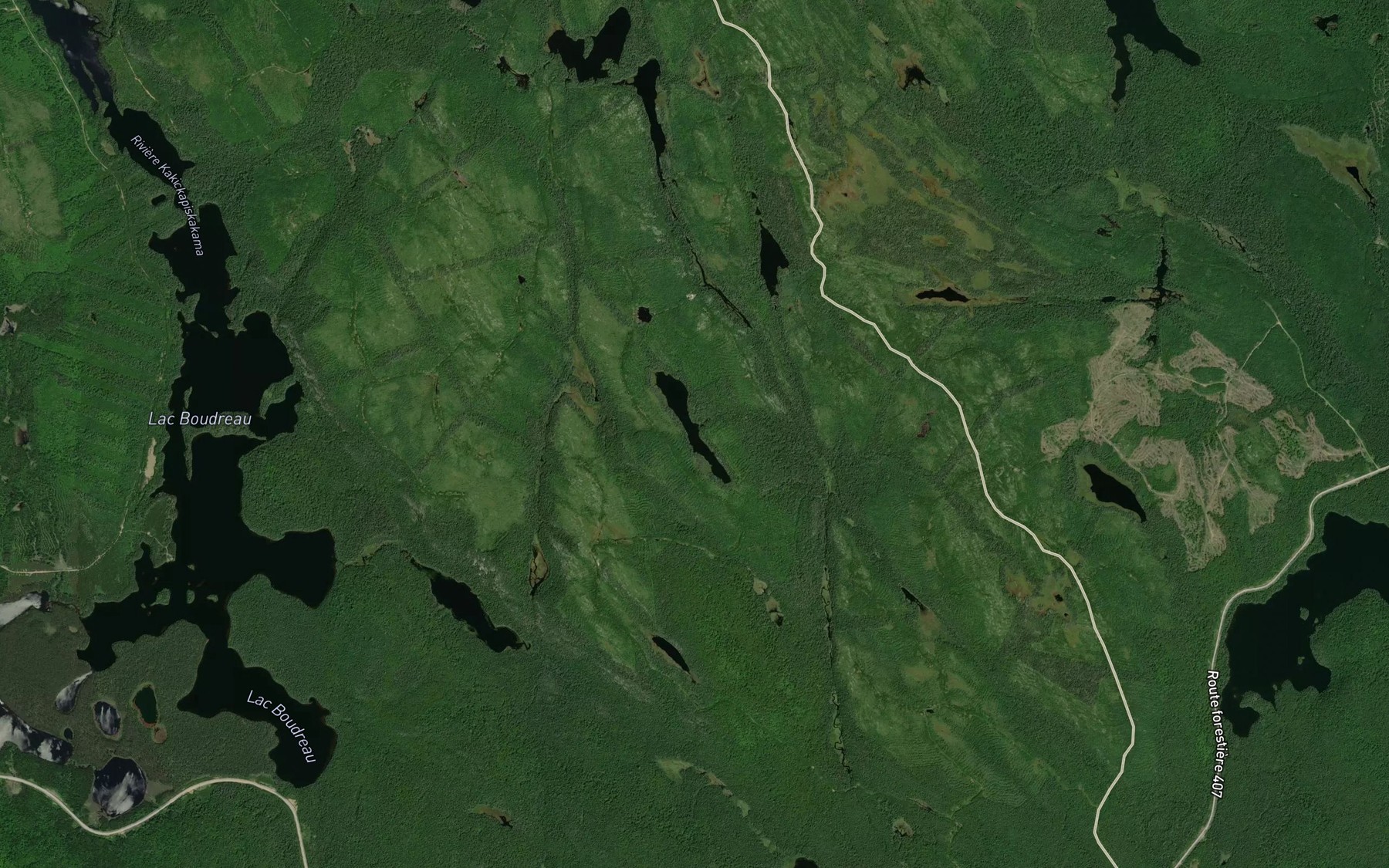 Satellite map of the Lac Kamitaskokamak