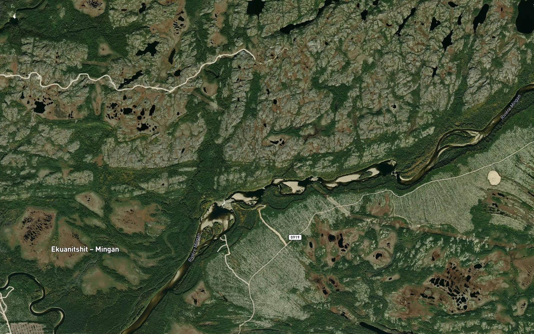 Satellite map of the Rapides Nakatshuan