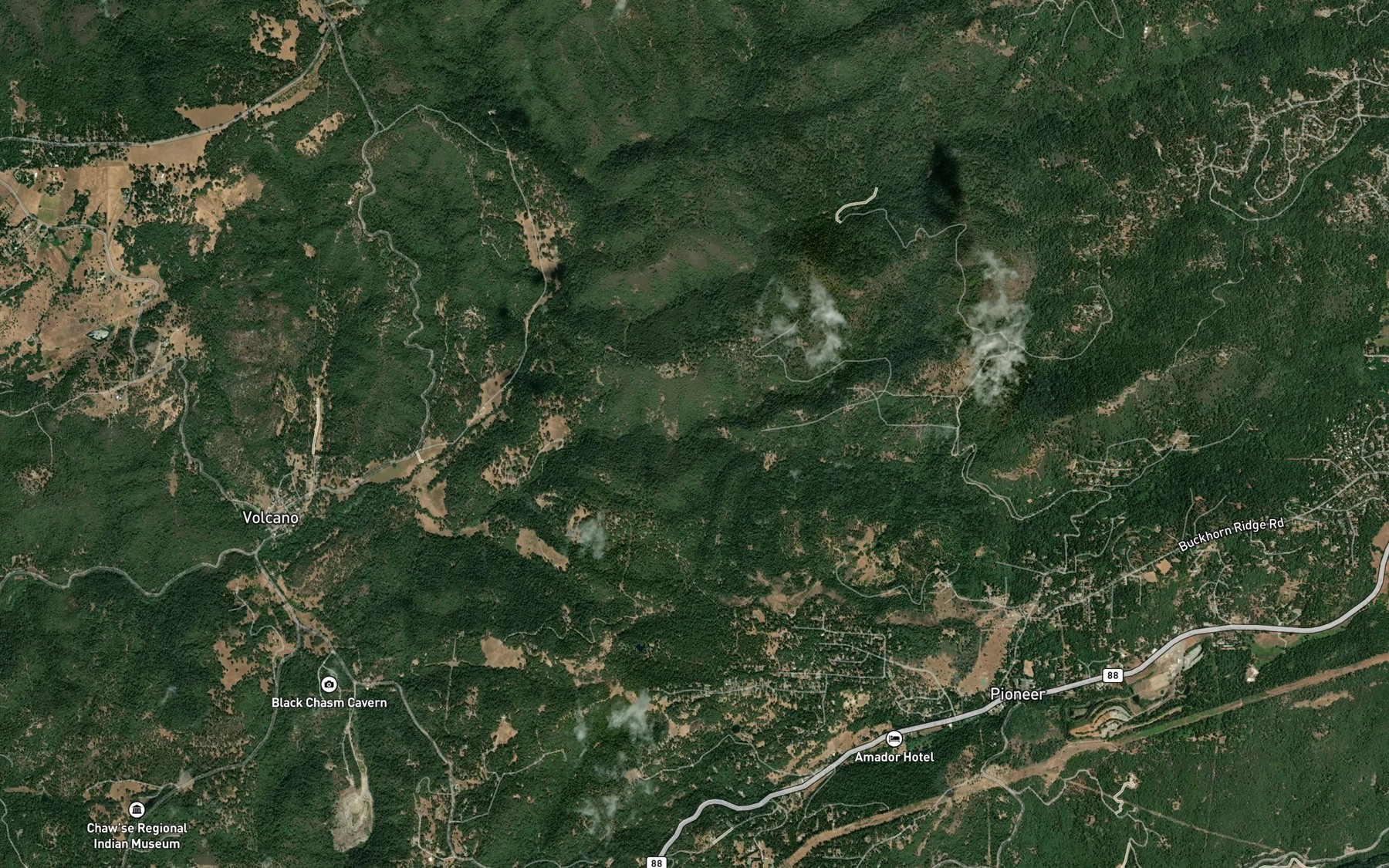 Satellite map of the Misery Creek