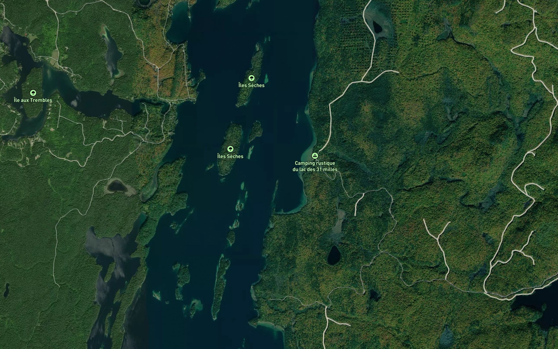 Satellite map of the Crique Groulx