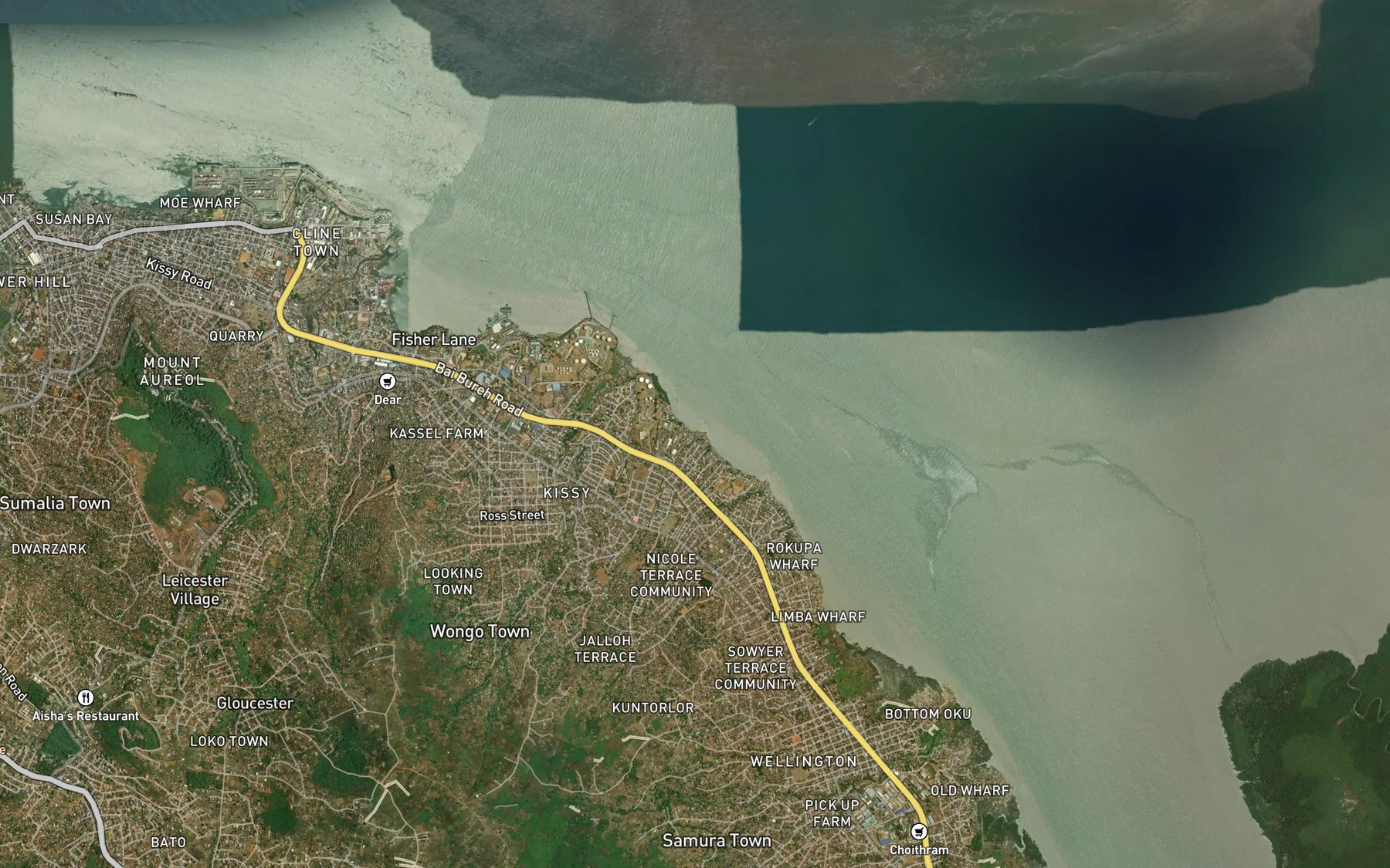 Satellite map of the Mess Mess Water
