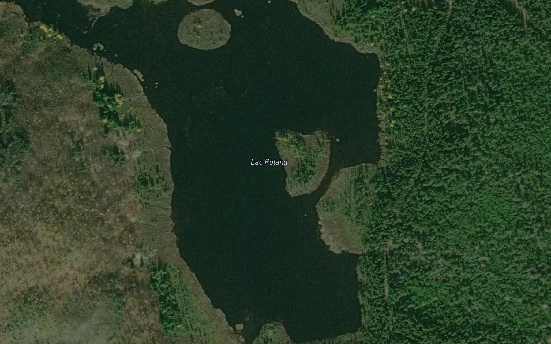 Satellite map of the Lac Roland