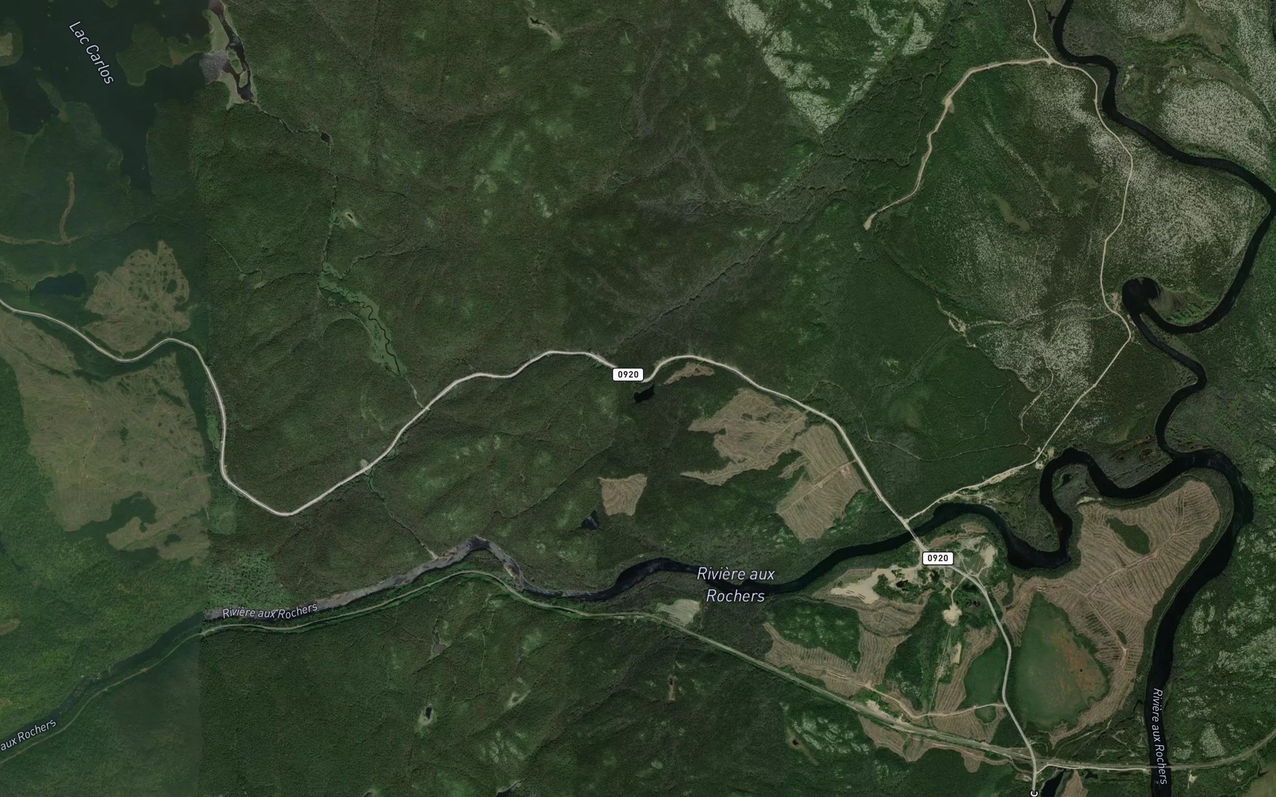 Satellite map of the Lac de la Courbe
