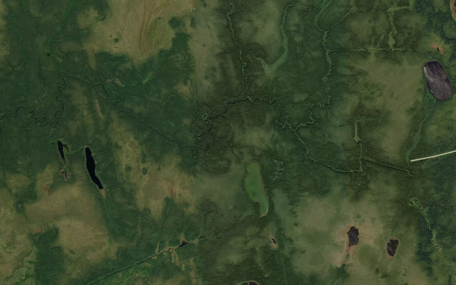 Satellite map of the Cable Creek