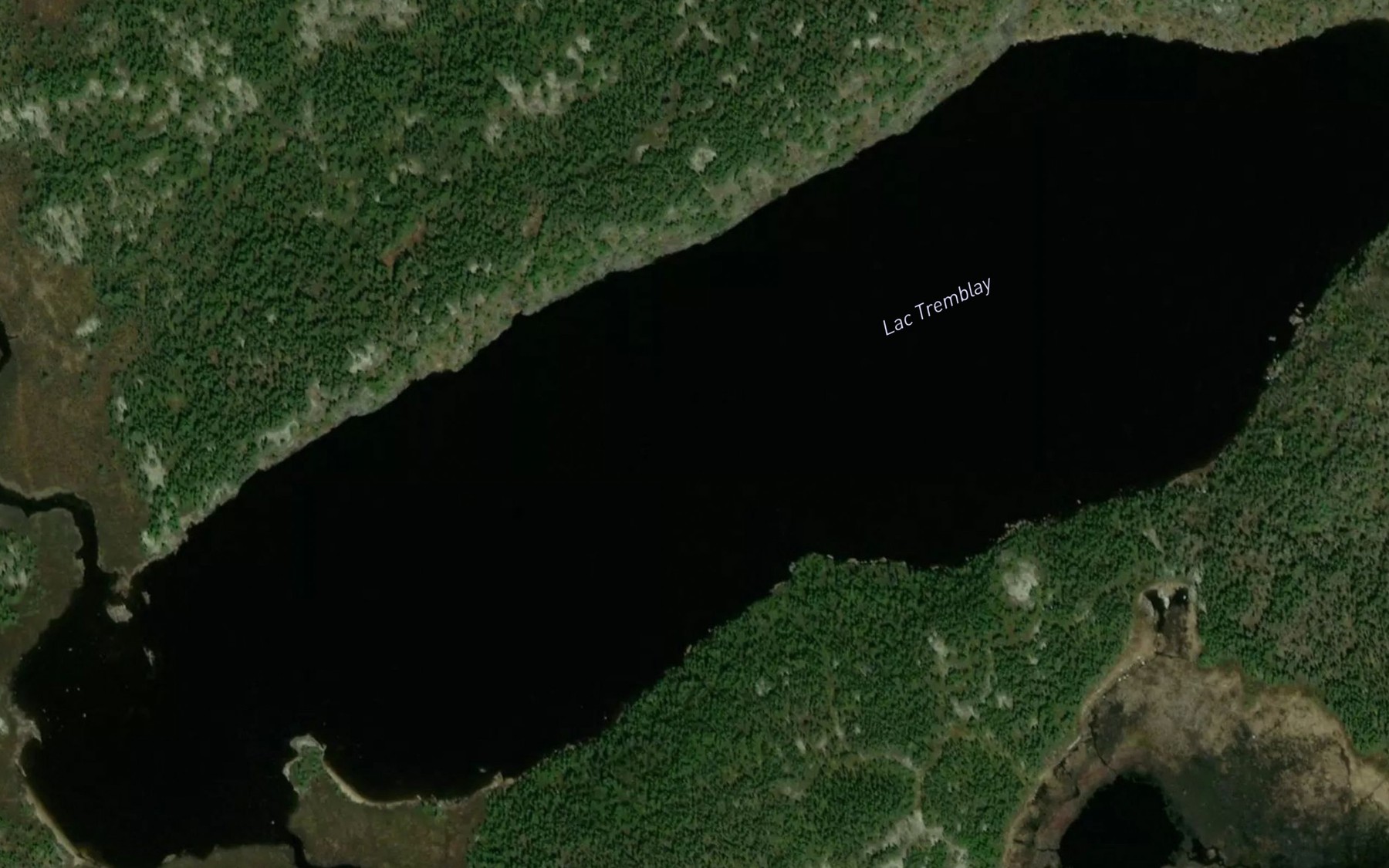 Satellite map of the Lac Tremblay