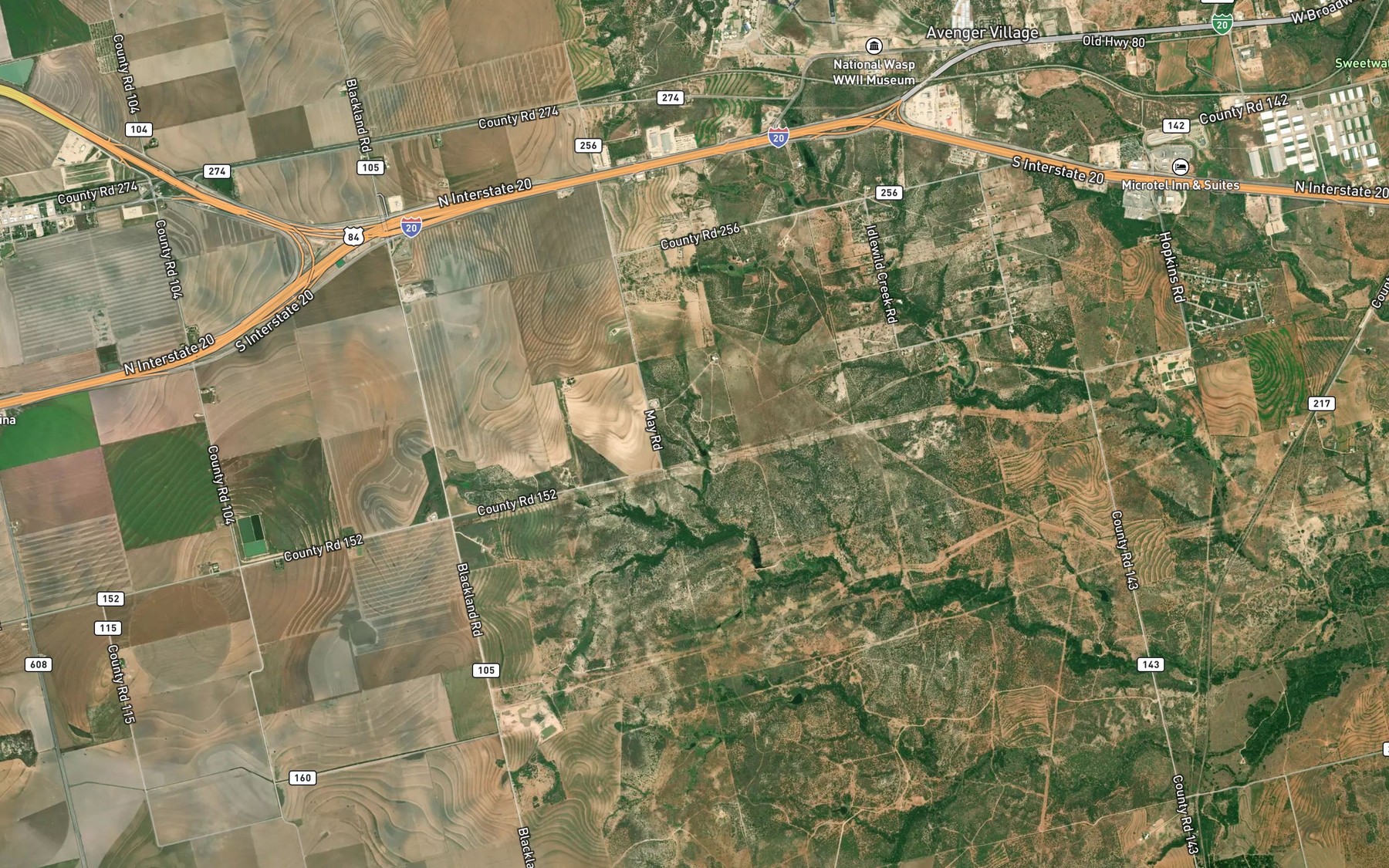 Satellite map of the Inkman Spring