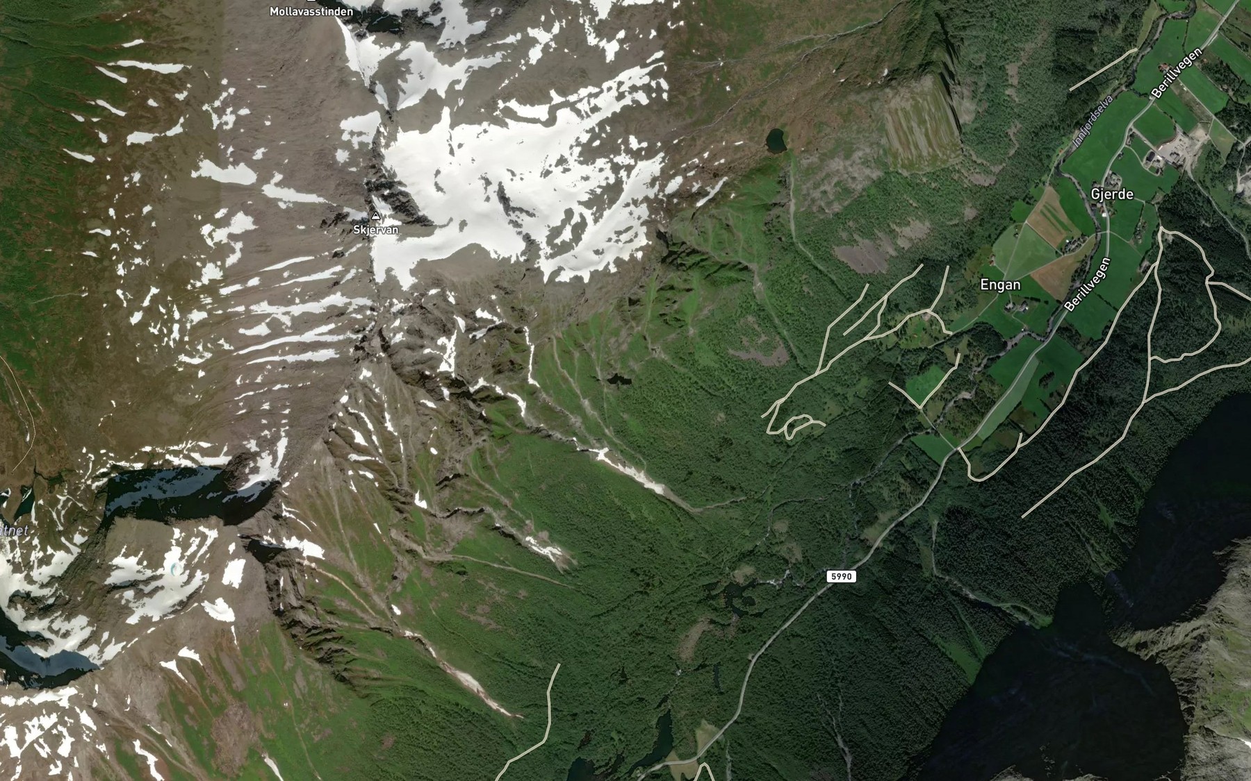 Satellite map of the Steinskreda