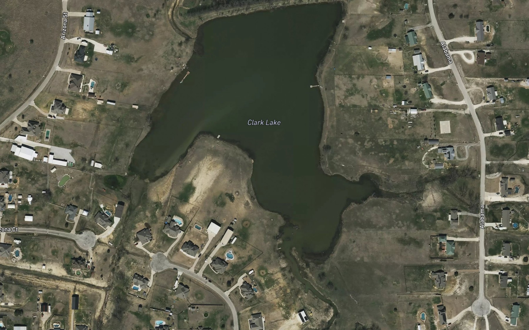 Satellite map of the Clark Lake