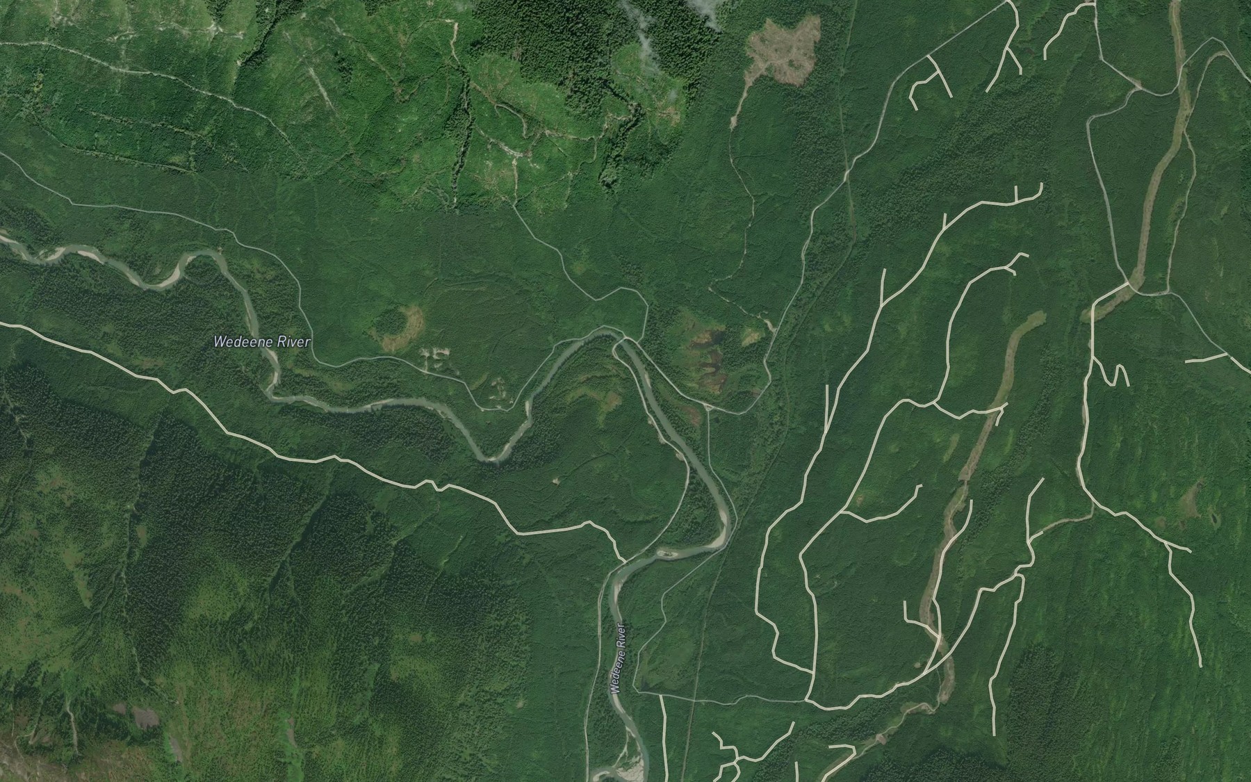 Satellite map of the Lone Wolf Creek