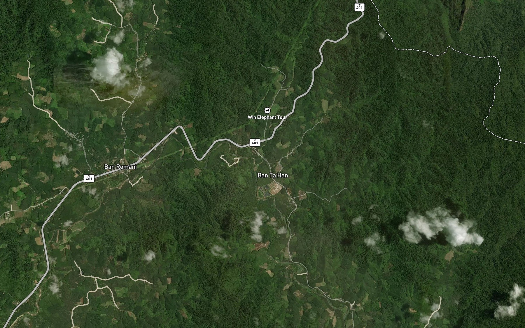 Satellite map of the Khlong Phang Han
