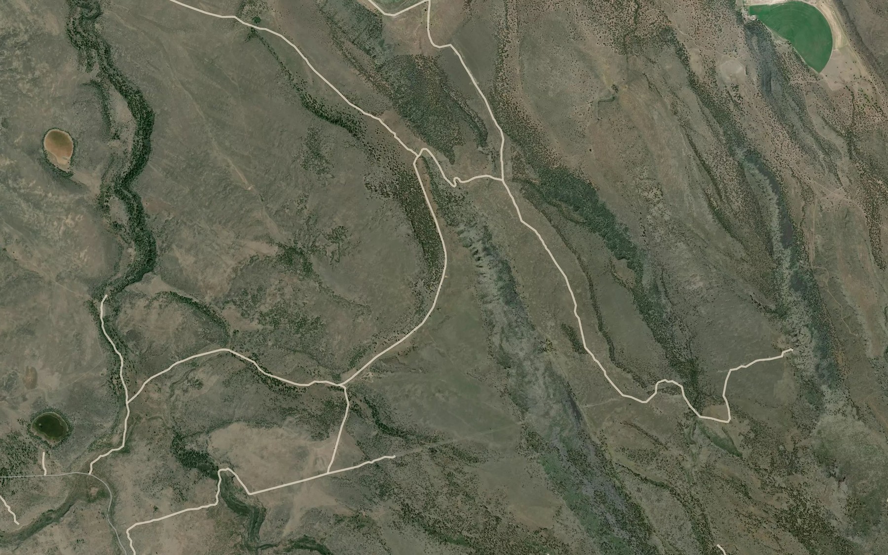 Satellite map of the Winkle Flat Reservoir