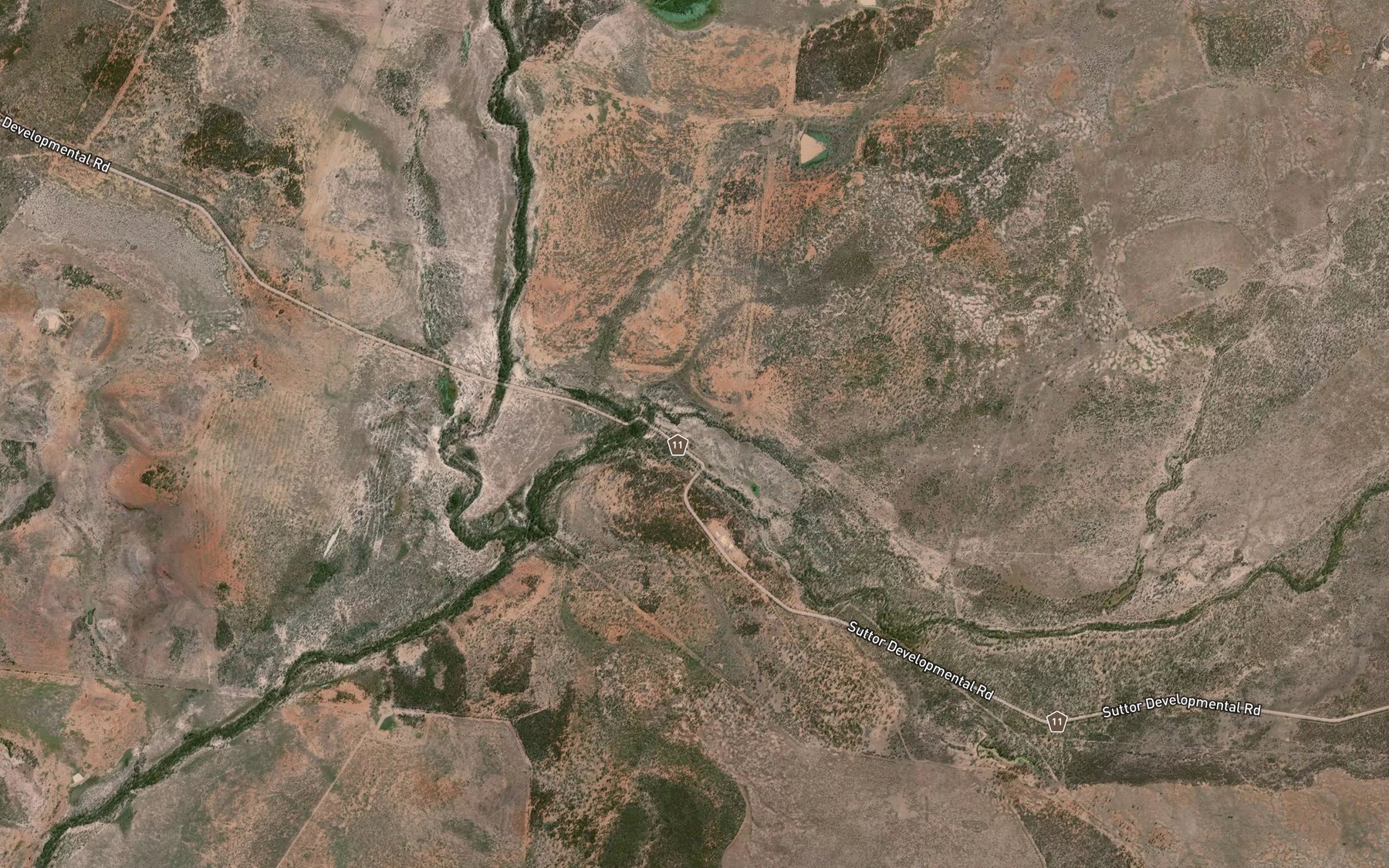 Satellite map of the Gunn Creek