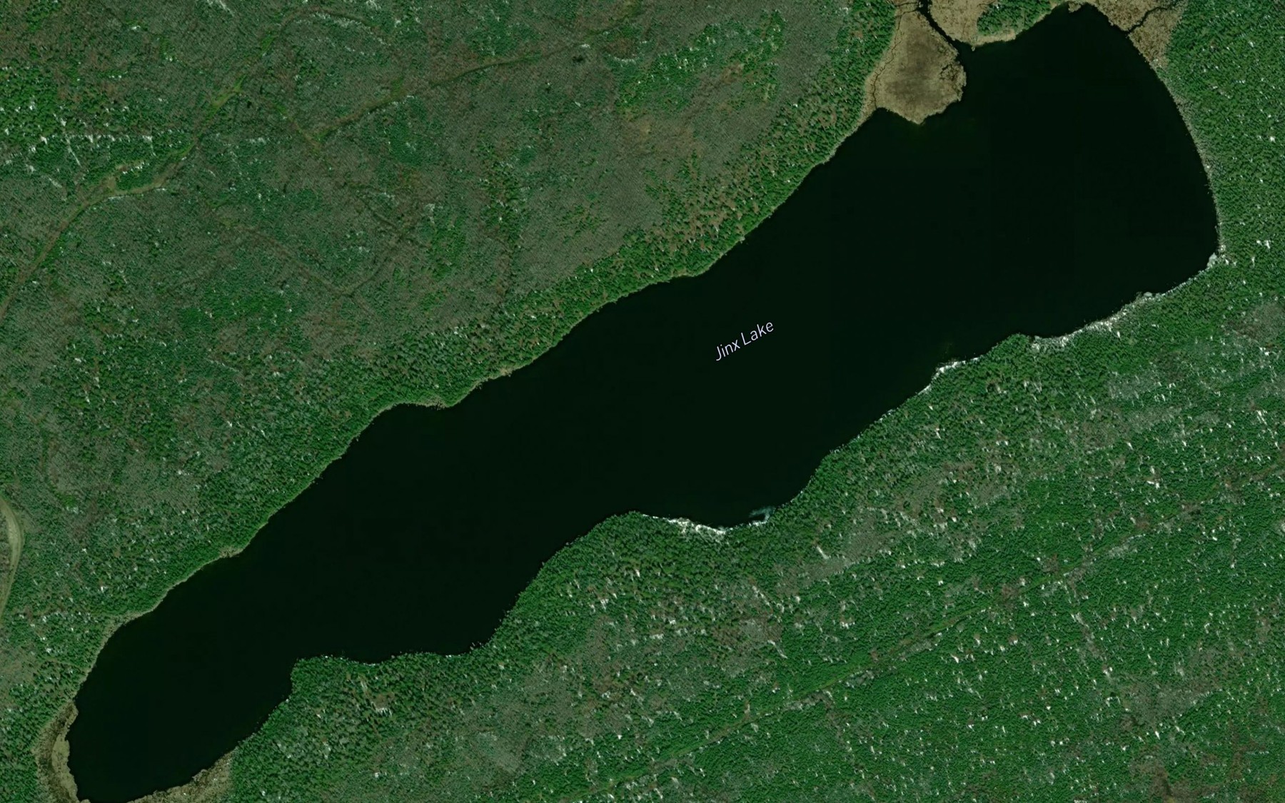 Satellite map of the Jinx Lake