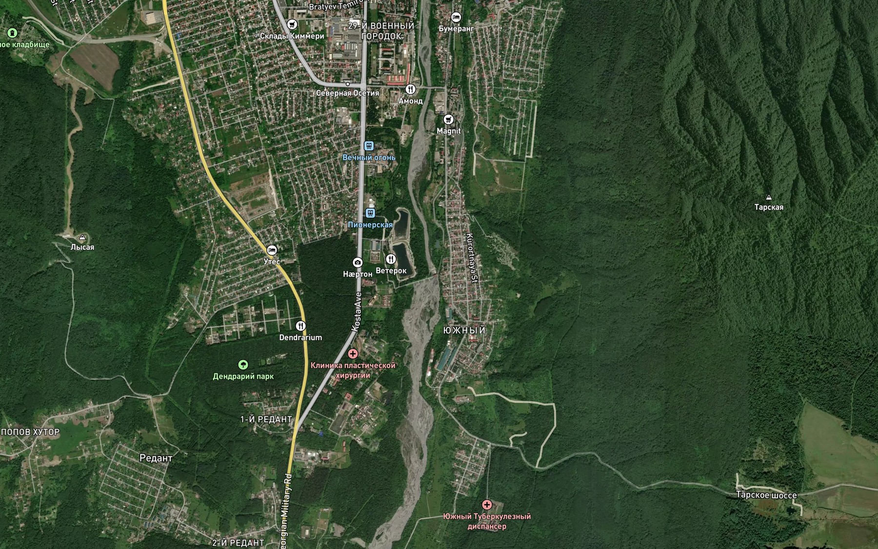 Satellite map of the Kanal Ges