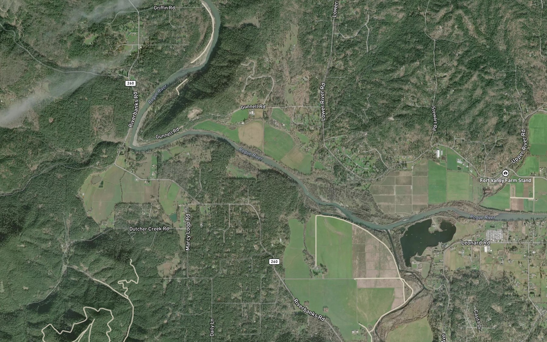 Satellite map of the Whitehorse Riffle