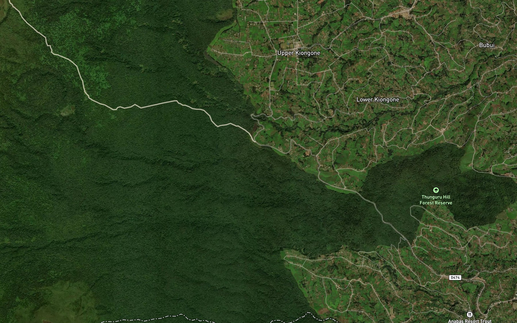 Satellite map of the Kaburia