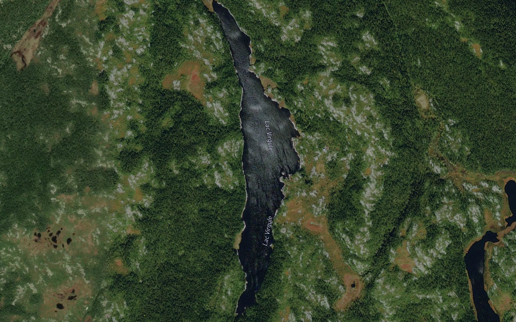 Satellite map of the Lac Virgule