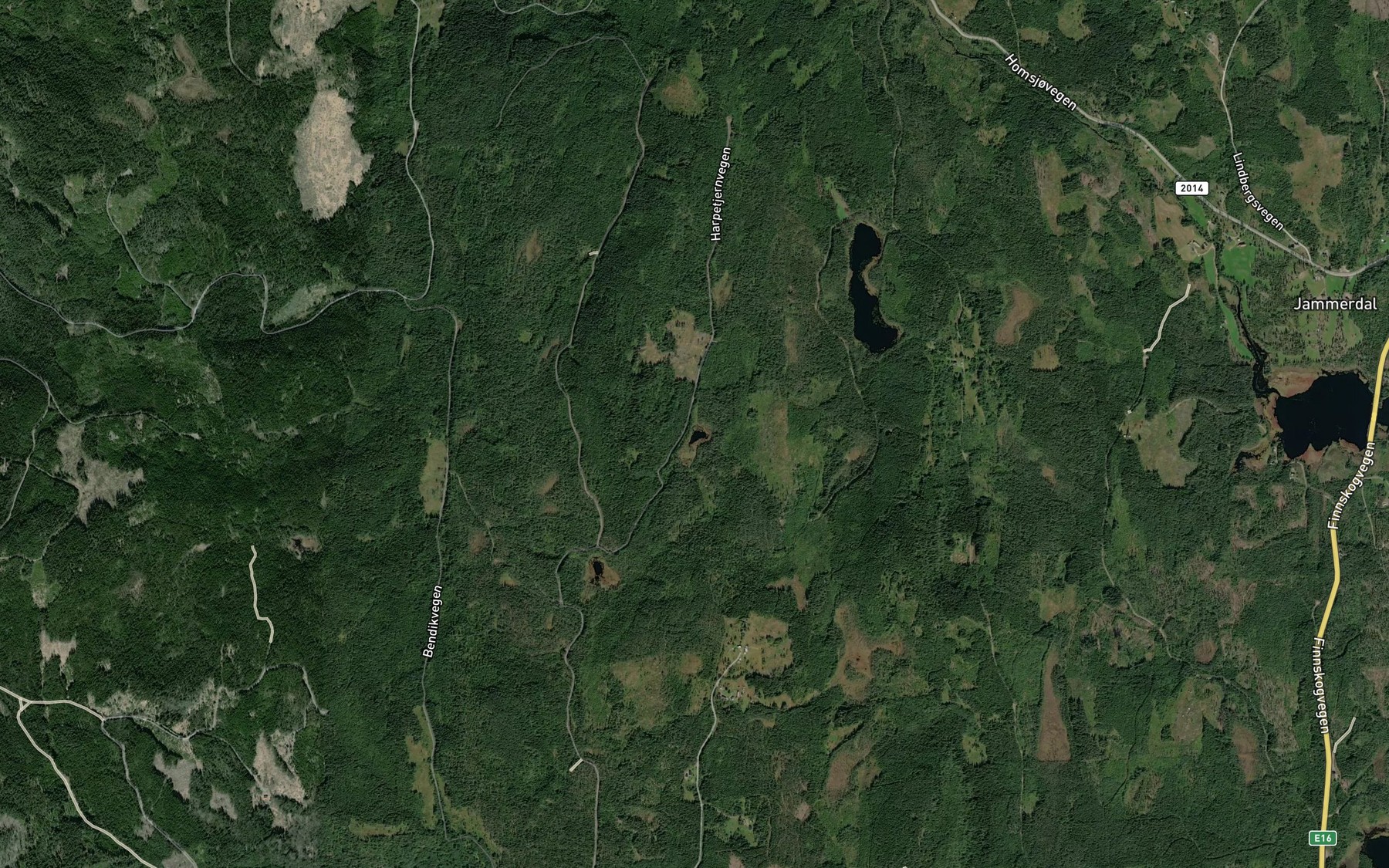Satellite map of the Harpetjennet