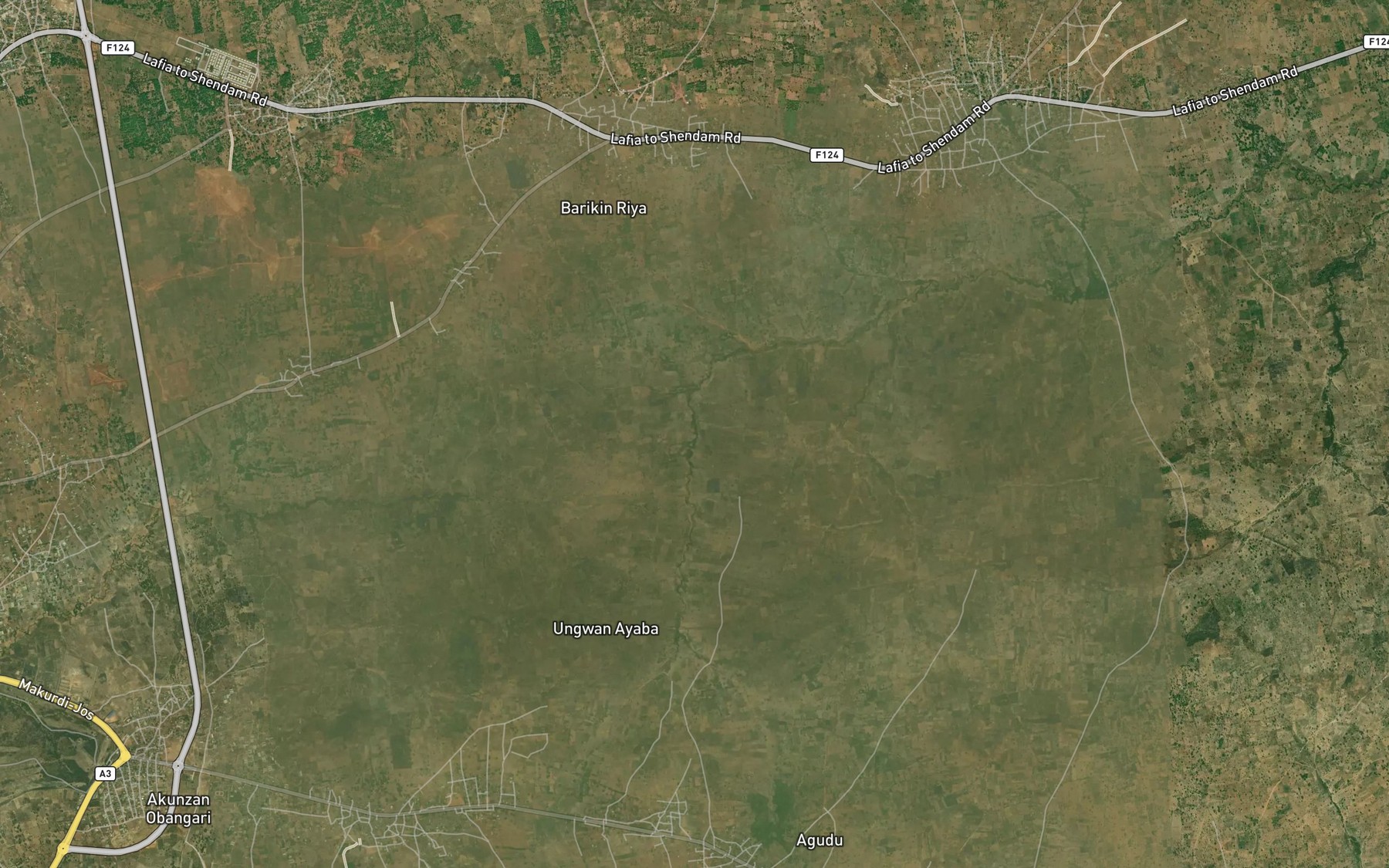 Satellite map of the River Akuni