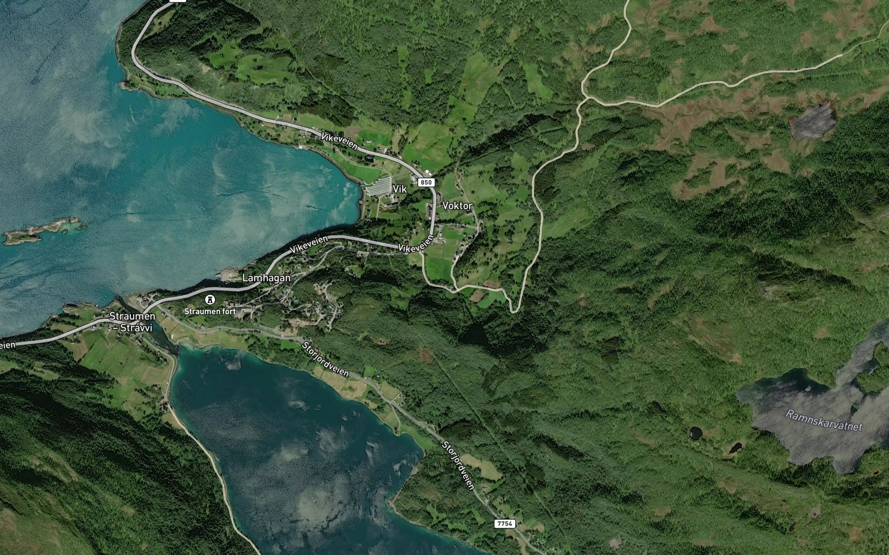 Satellite map of the Valsebekken