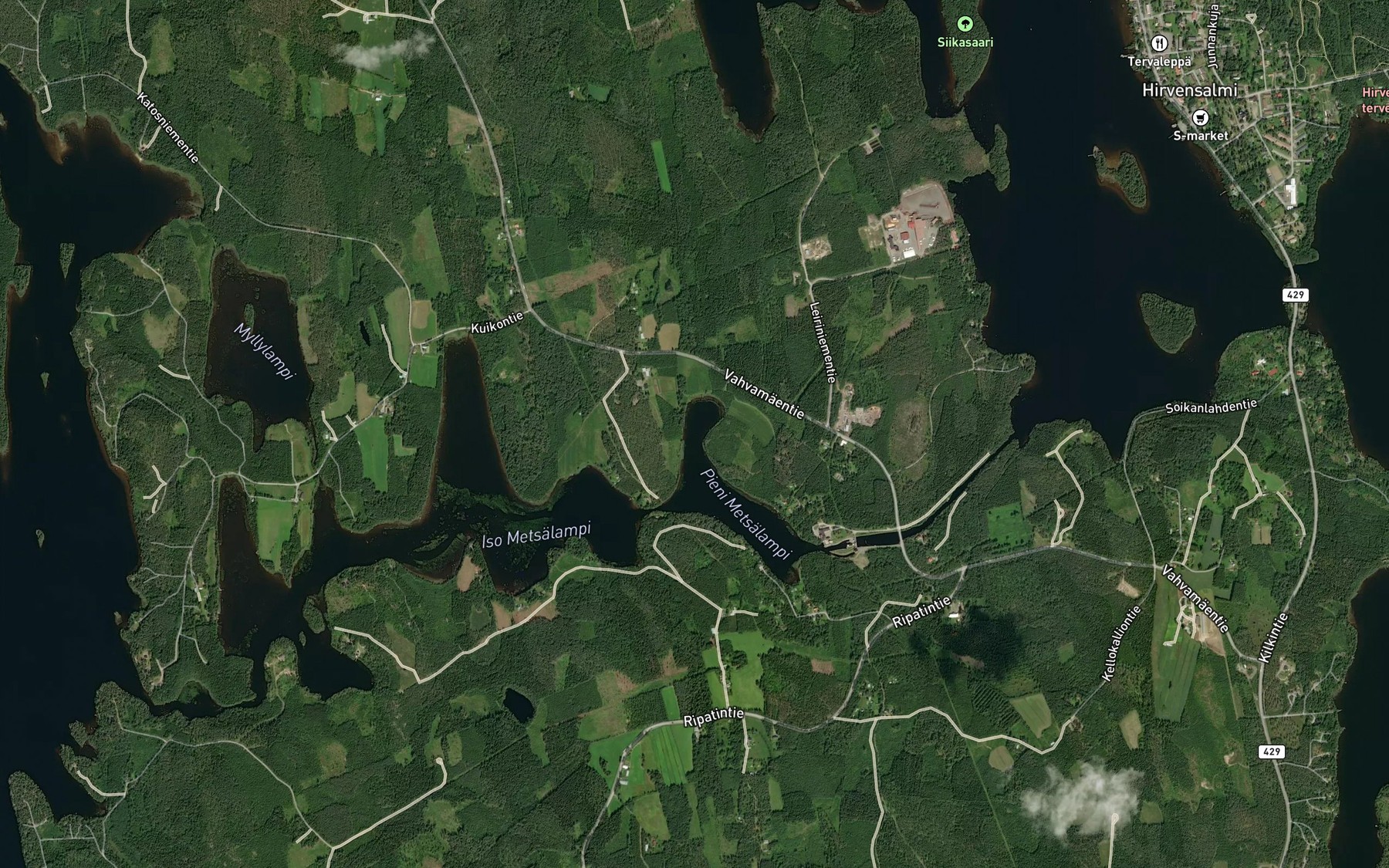 Satellite map of the Kivisenlahti