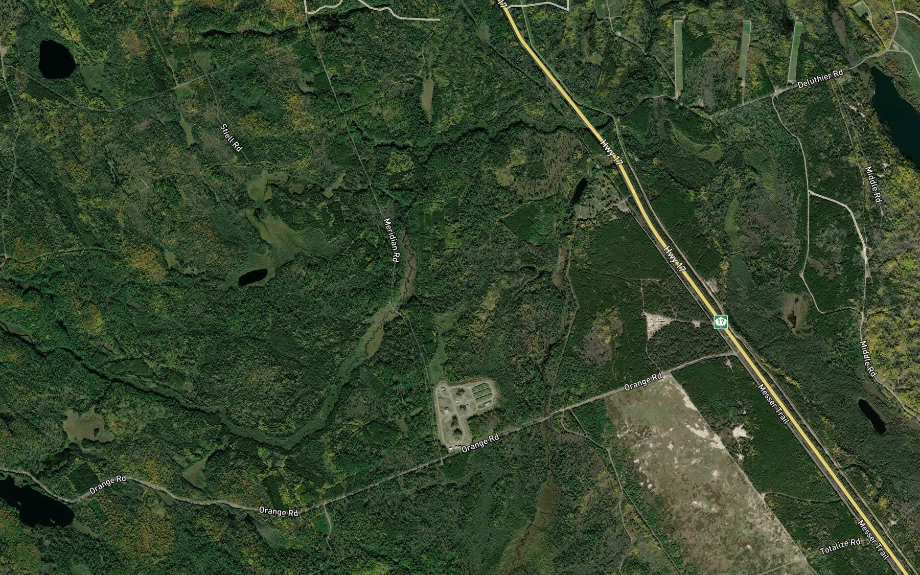 Satellite map of the Unit Creek