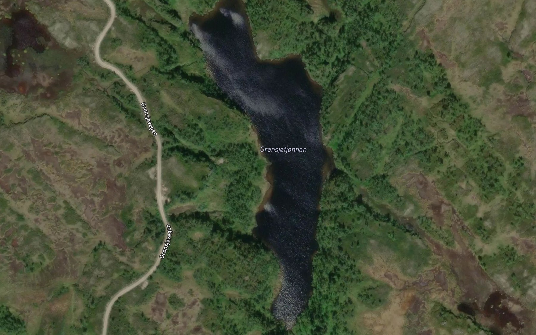Satellite map of the Gronsjotjonnan