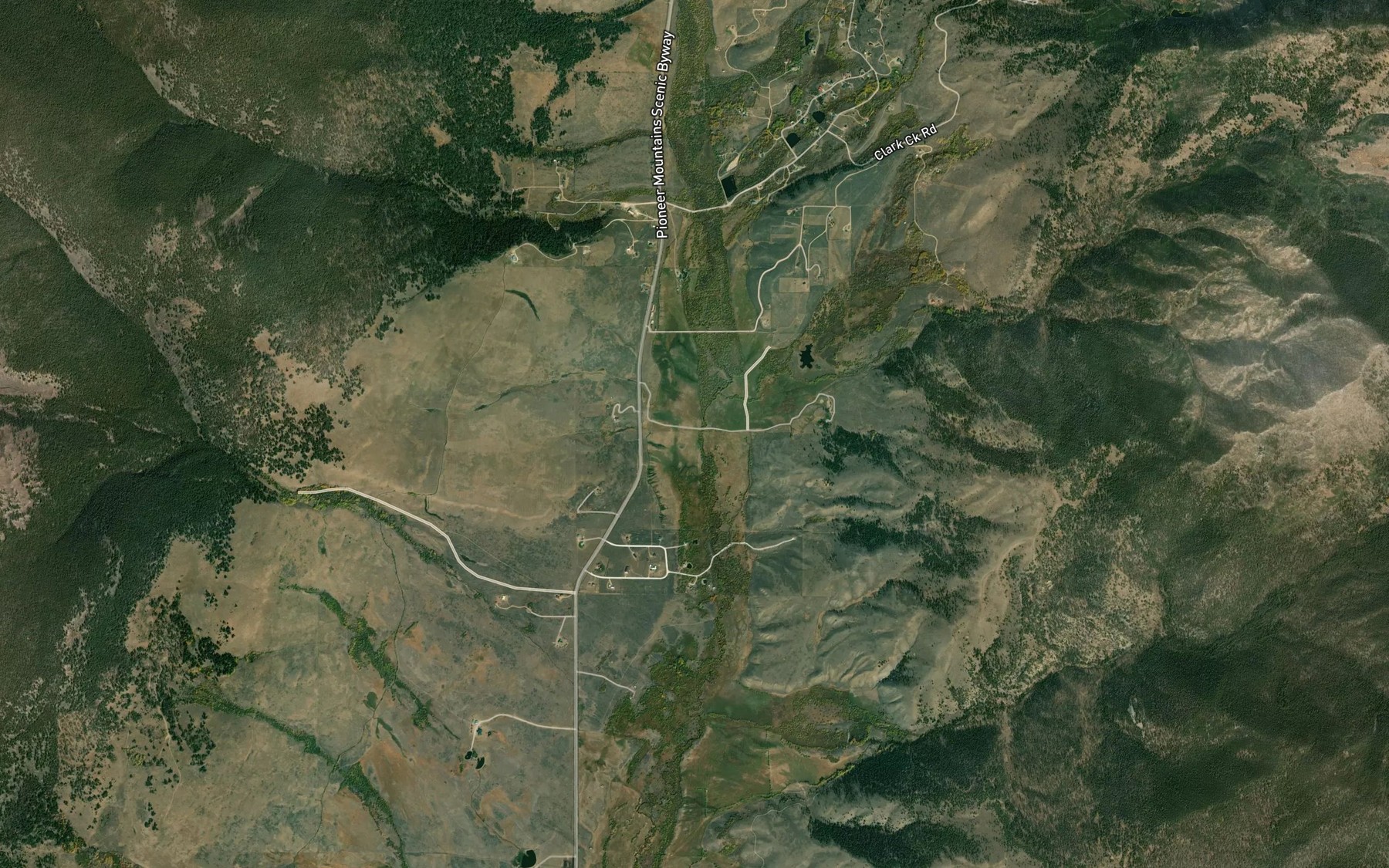 Satellite map of the White Creek