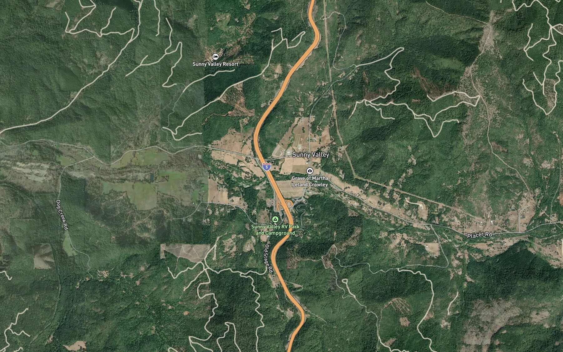 Satellite map of the Salmon Creek