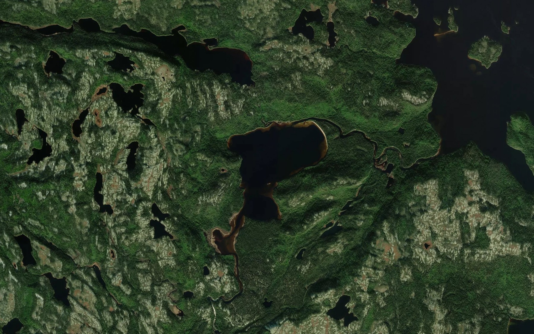 Satellite map of the Lac de la Cabane du Milieu