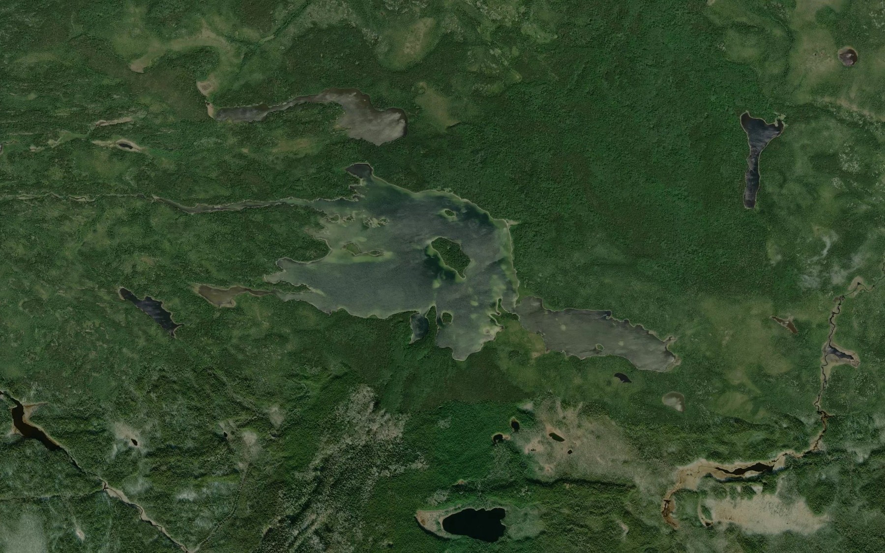 Satellite map of the Luther Lake